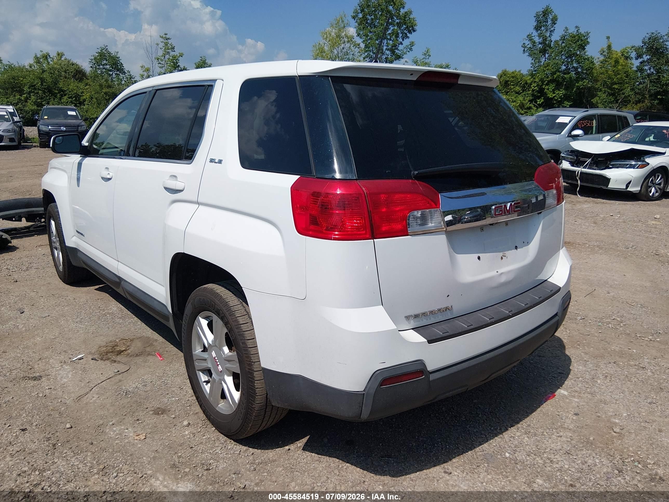 2014 Gmc Terrain Sle-1 White vin: 2GKALMEK5E6240130