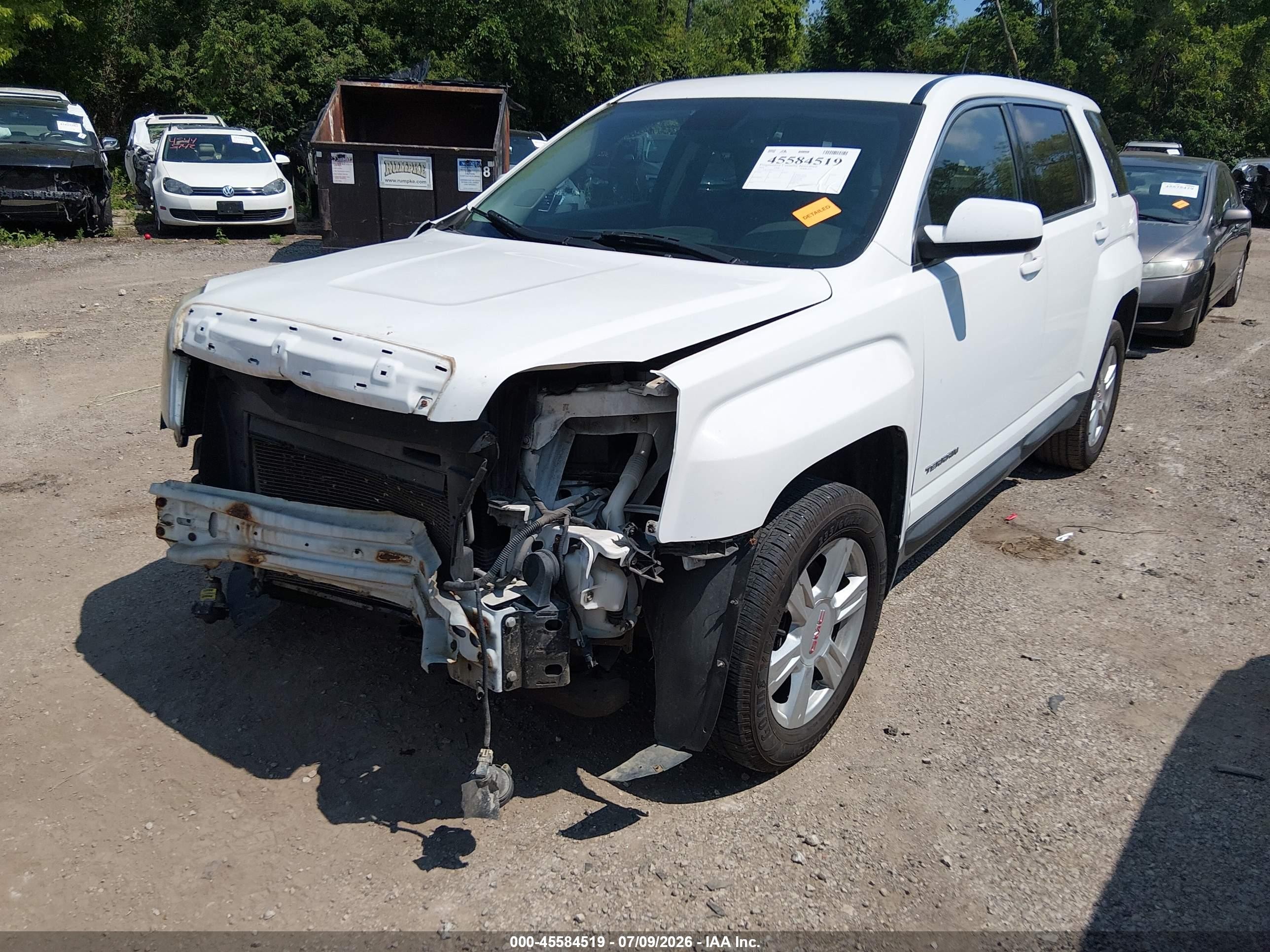 2014 Gmc Terrain Sle-1 White vin: 2GKALMEK5E6240130