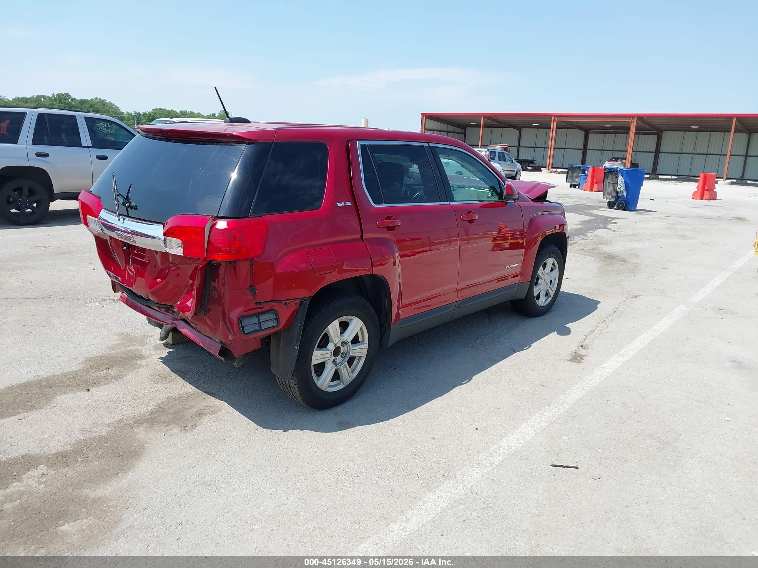 2015 Gmc Terrain Sle-1 Red vin: 2GKALMEK5F6125450