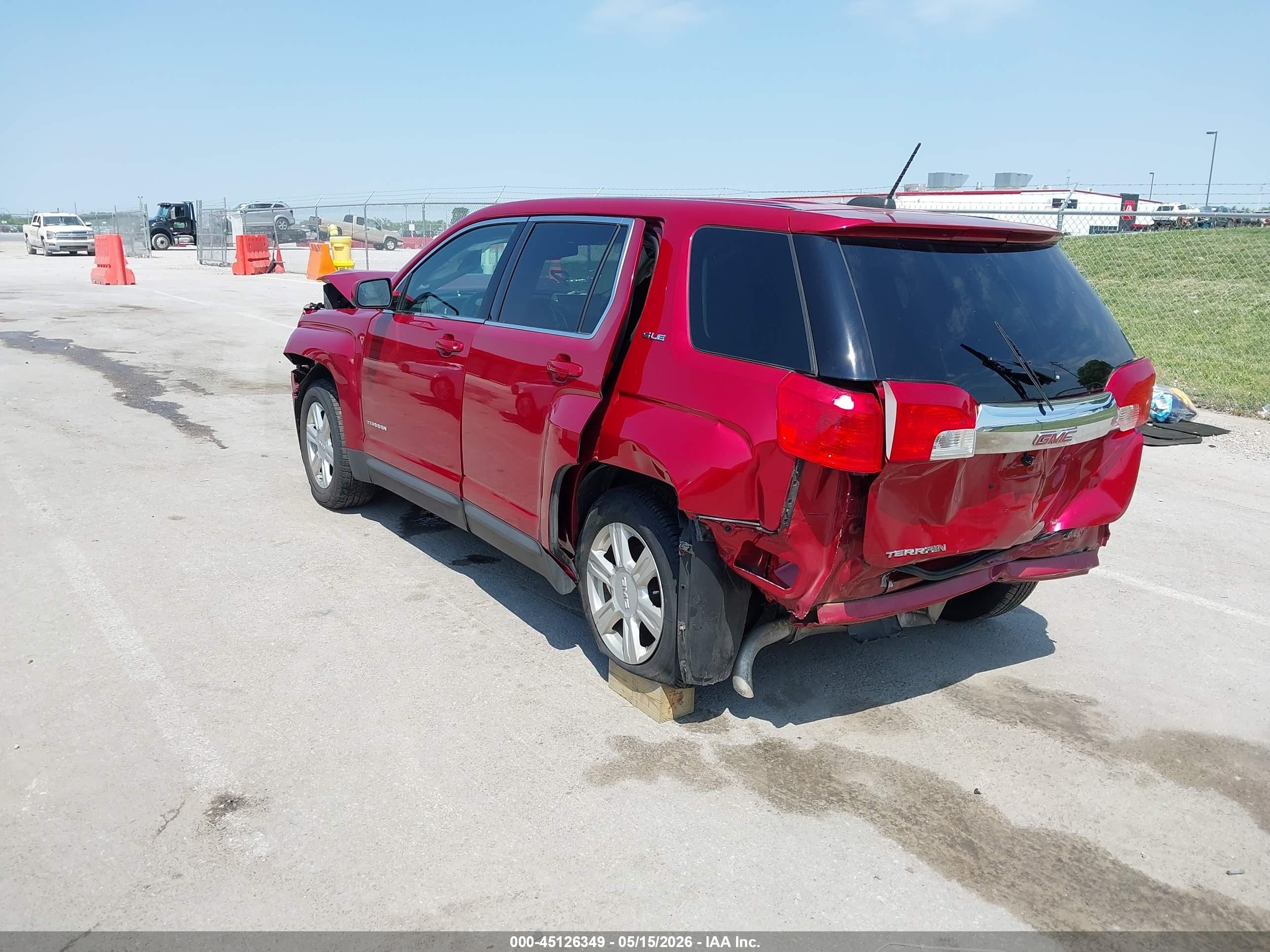 2015 Gmc Terrain Sle-1 Red vin: 2GKALMEK5F6125450