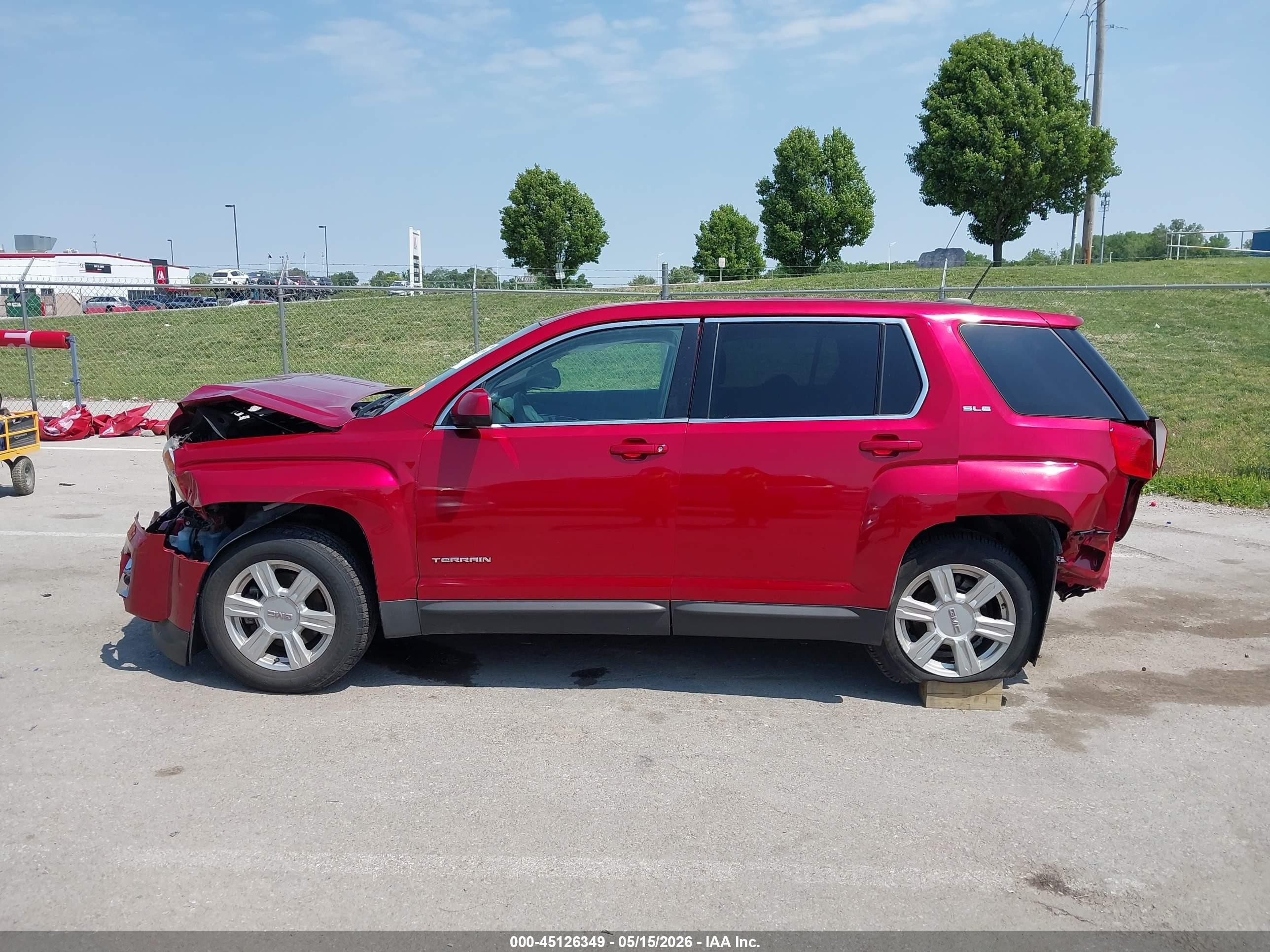 2015 Gmc Terrain Sle-1 Red vin: 2GKALMEK5F6125450