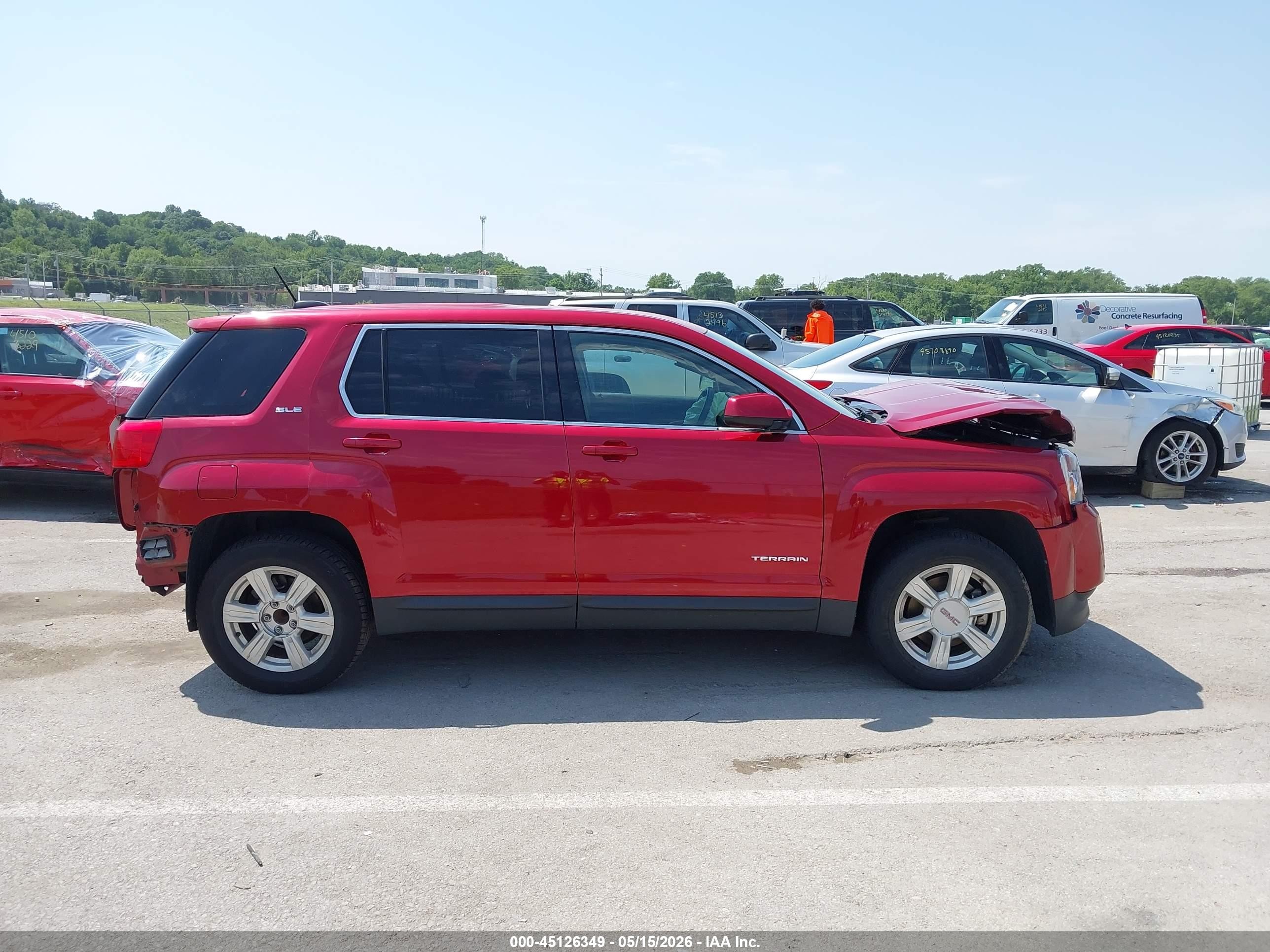 2015 Gmc Terrain Sle-1 Red vin: 2GKALMEK5F6125450