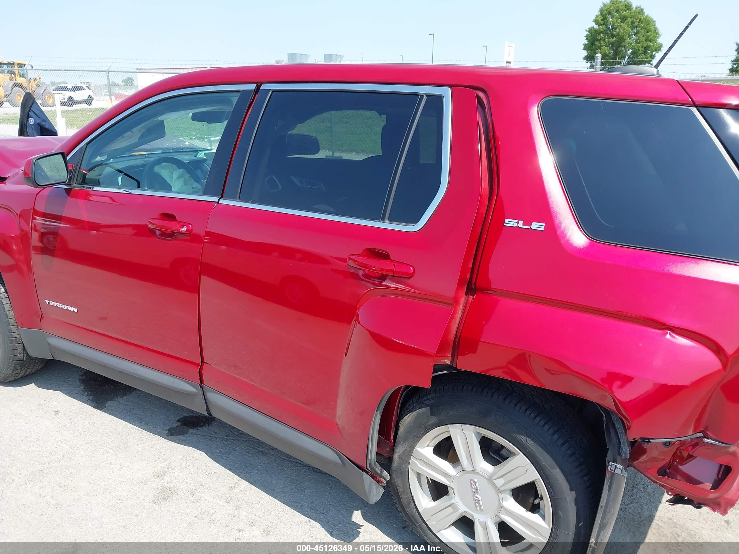 2015 Gmc Terrain Sle-1 Red vin: 2GKALMEK5F6125450