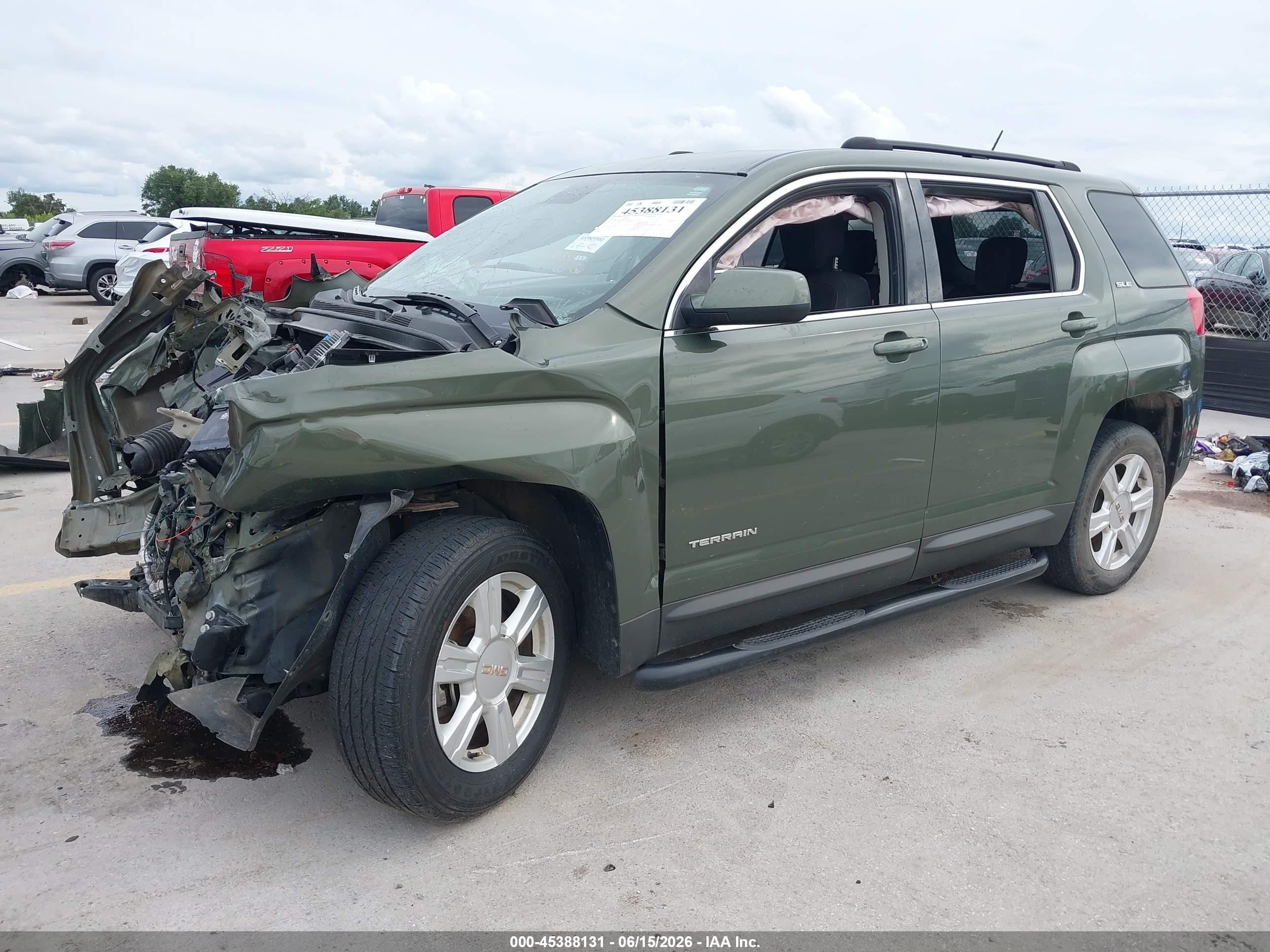 2015 Gmc Terrain Sle-1 Green vin: 2GKALMEK5F6169478
