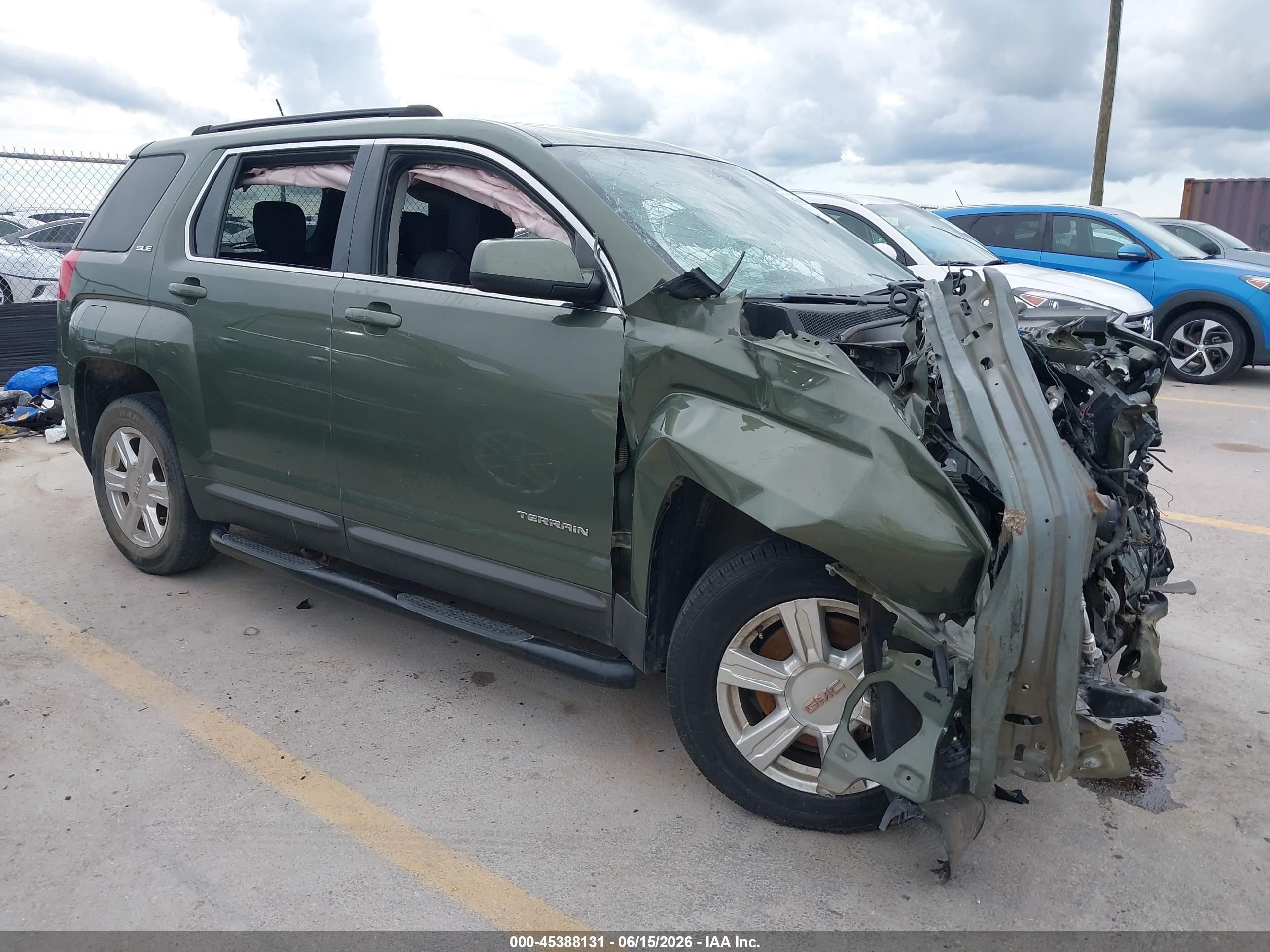 2015 Gmc Terrain Sle-1 Green vin: 2GKALMEK5F6169478