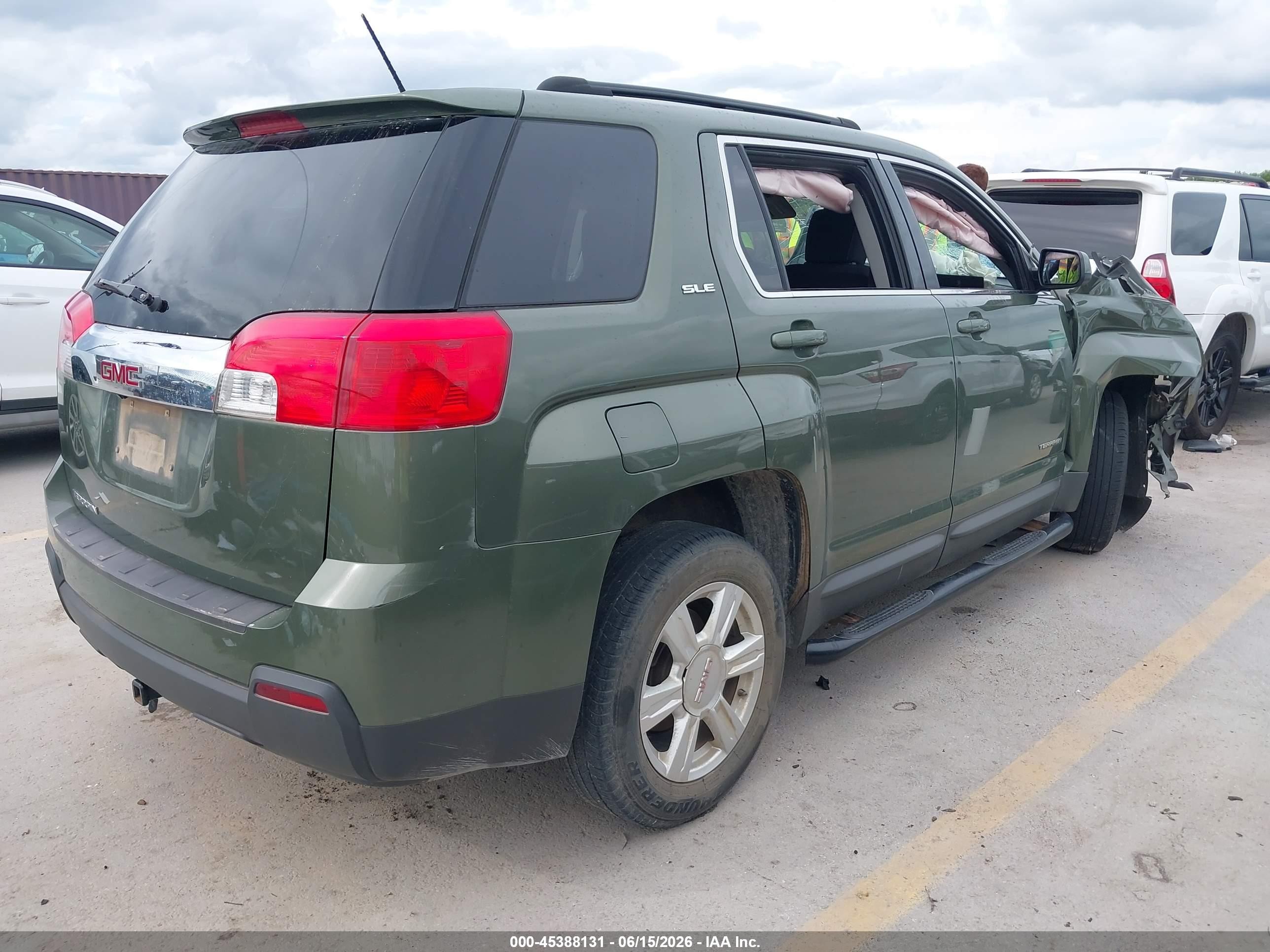 2015 Gmc Terrain Sle-1 Green vin: 2GKALMEK5F6169478