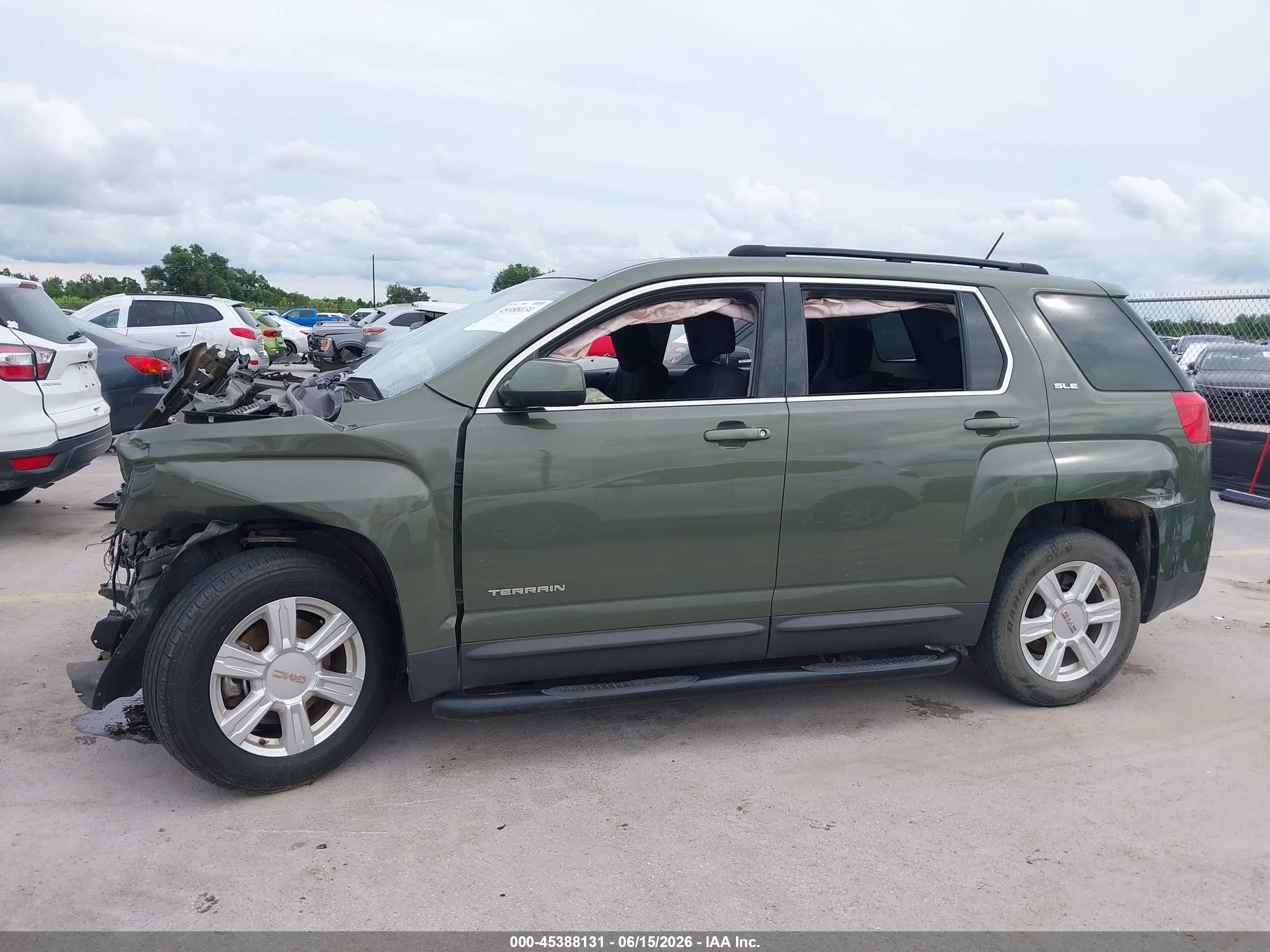 2015 Gmc Terrain Sle-1 Green vin: 2GKALMEK5F6169478