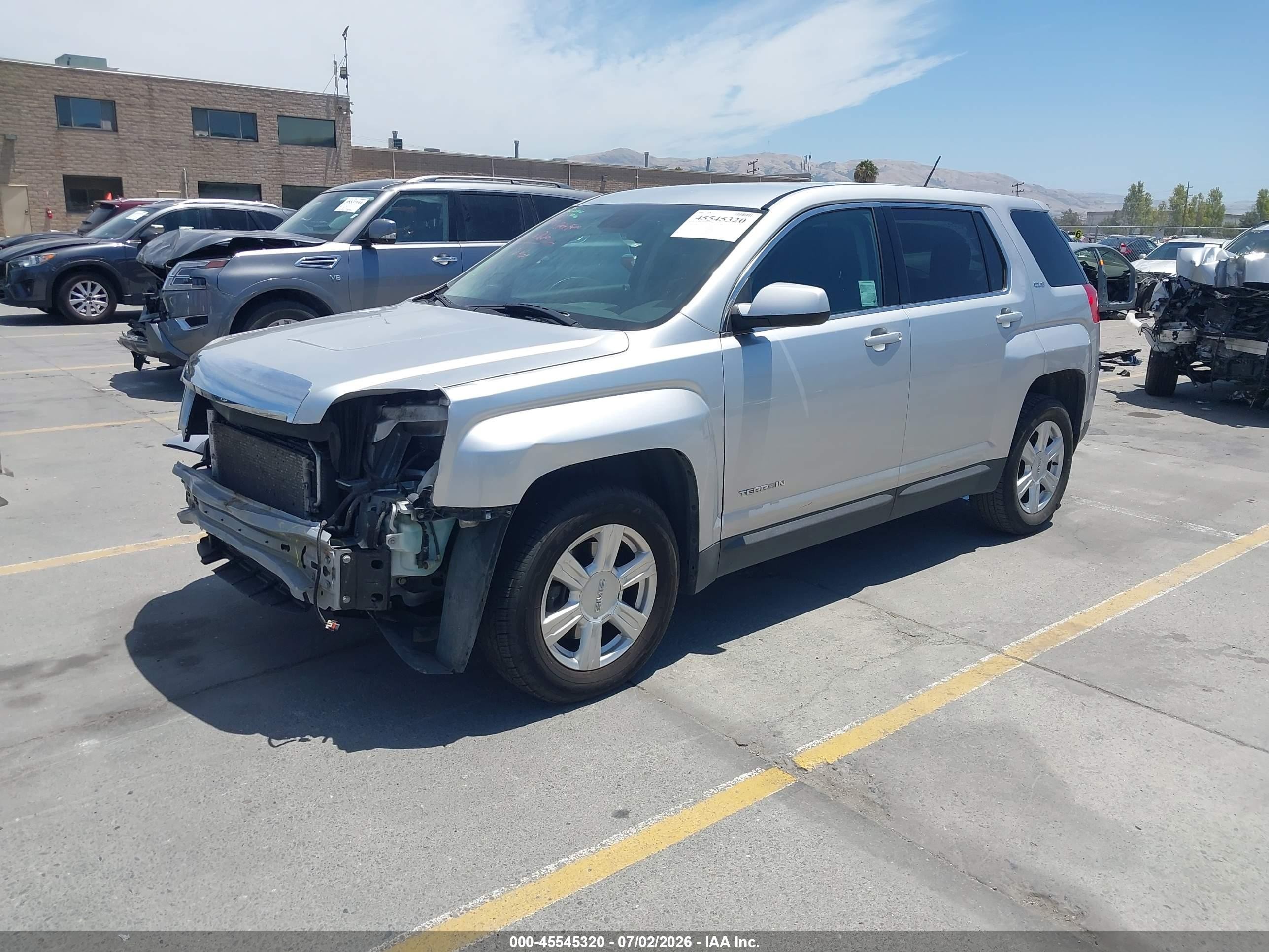 2015 Gmc Terrain Sle-1 Silver vin: 2GKALMEK5F6267703