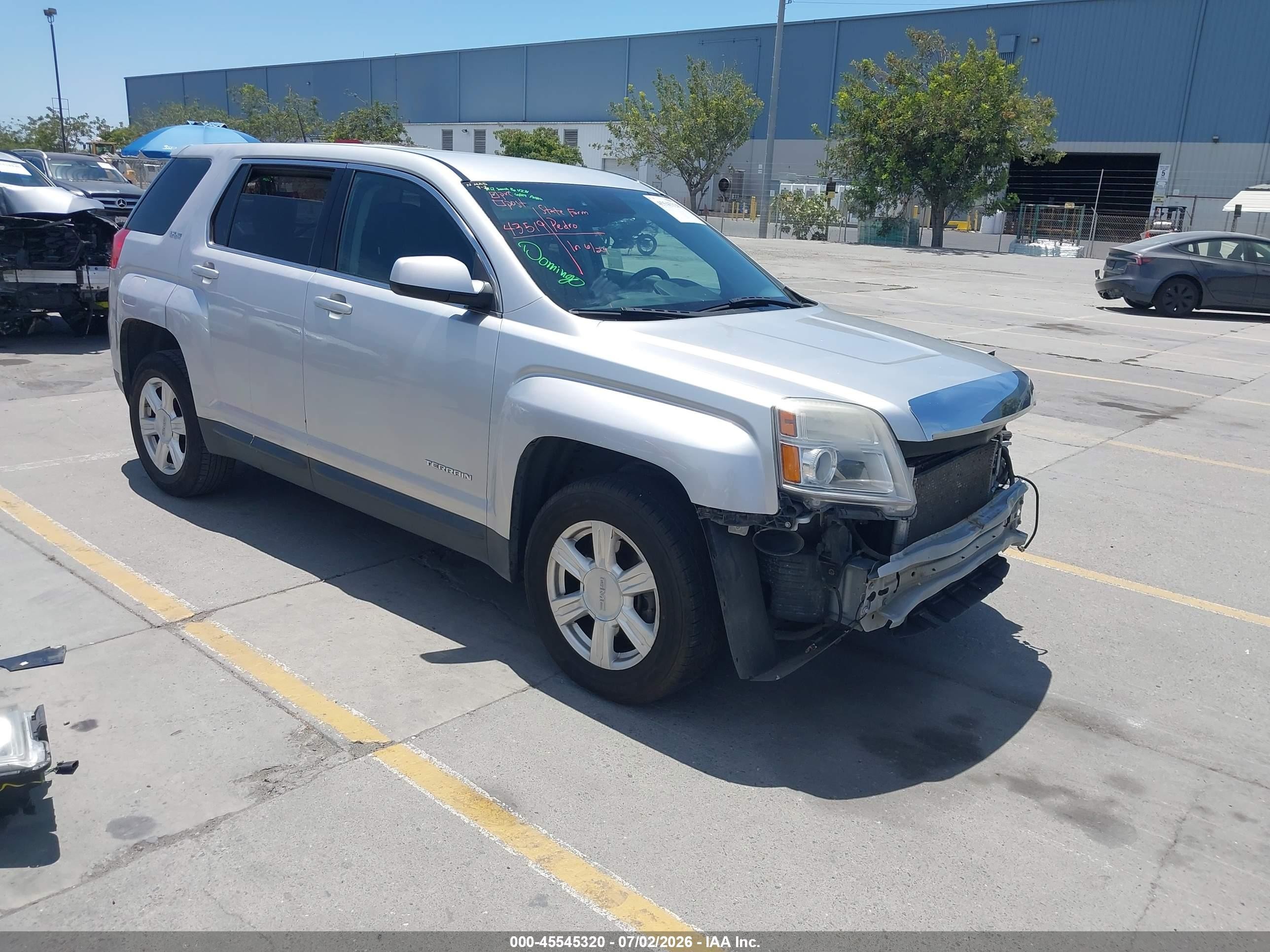 2015 Gmc Terrain Sle-1 Silver vin: 2GKALMEK5F6267703