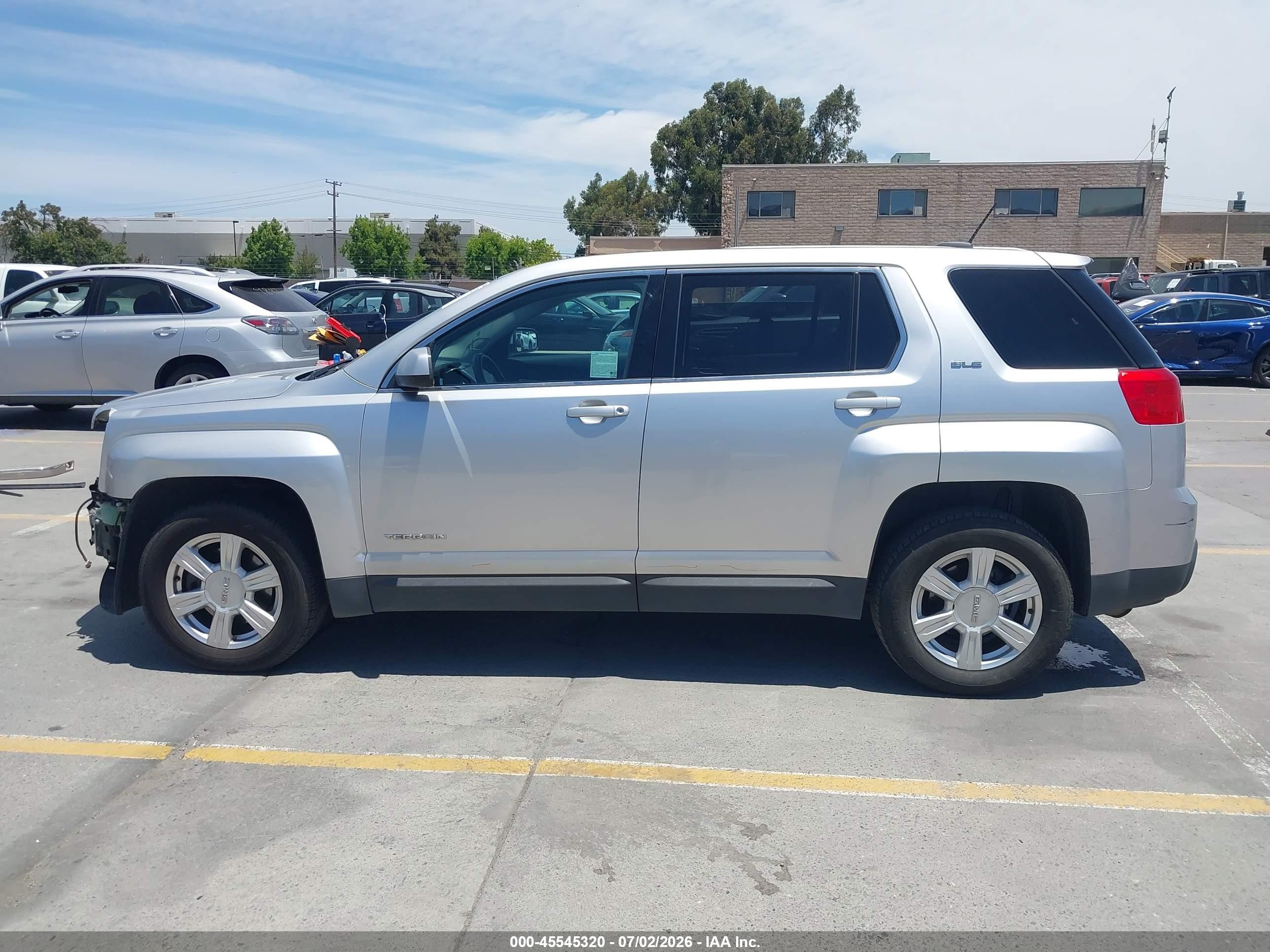 2015 Gmc Terrain Sle-1 Silver vin: 2GKALMEK5F6267703