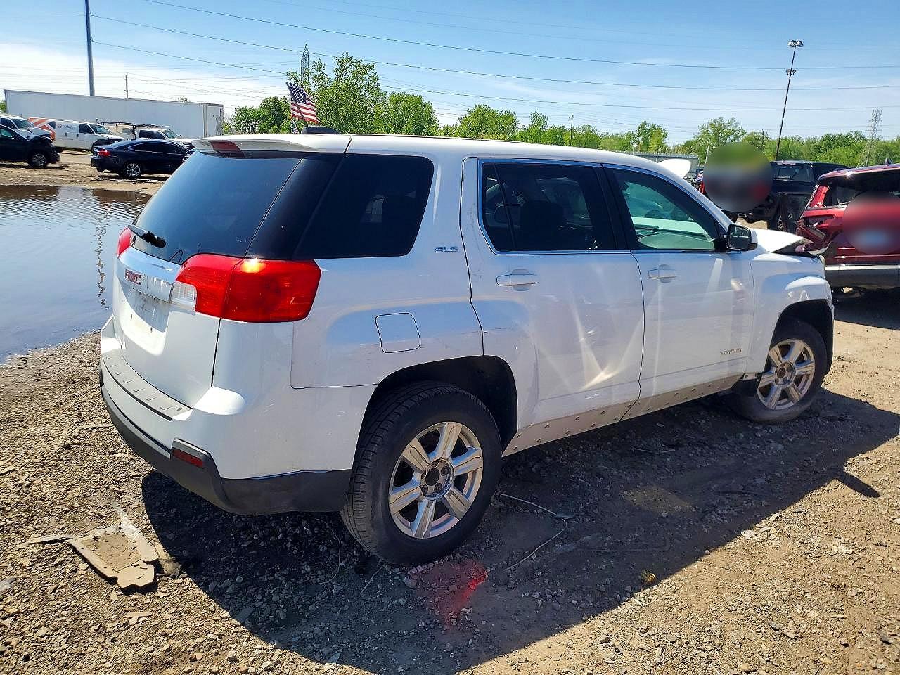 2015 Gmc Terrain Sle White vin: 2GKALMEK5F6299597