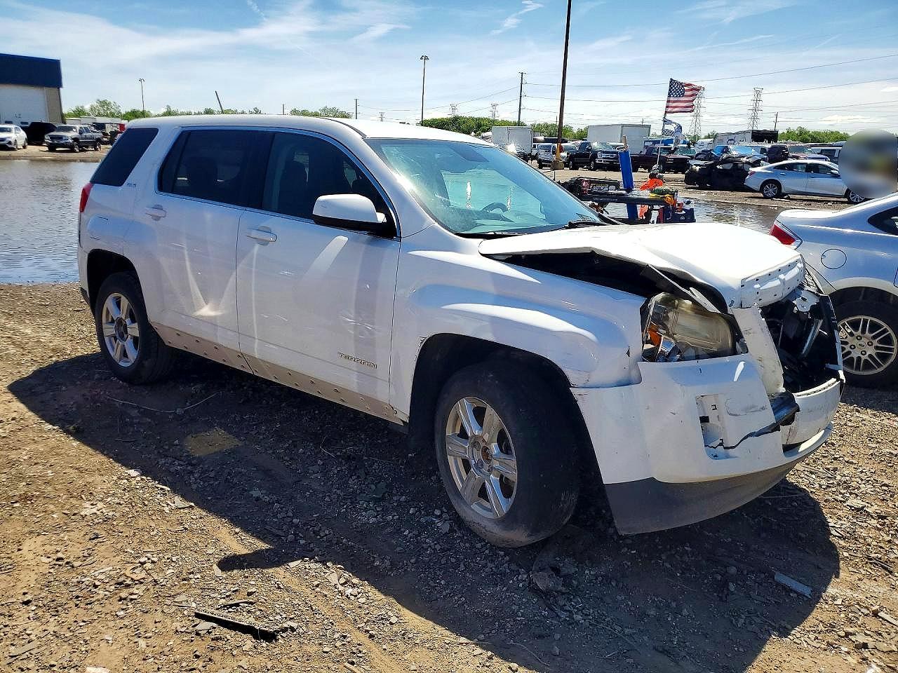 2015 Gmc Terrain Sle White vin: 2GKALMEK5F6299597
