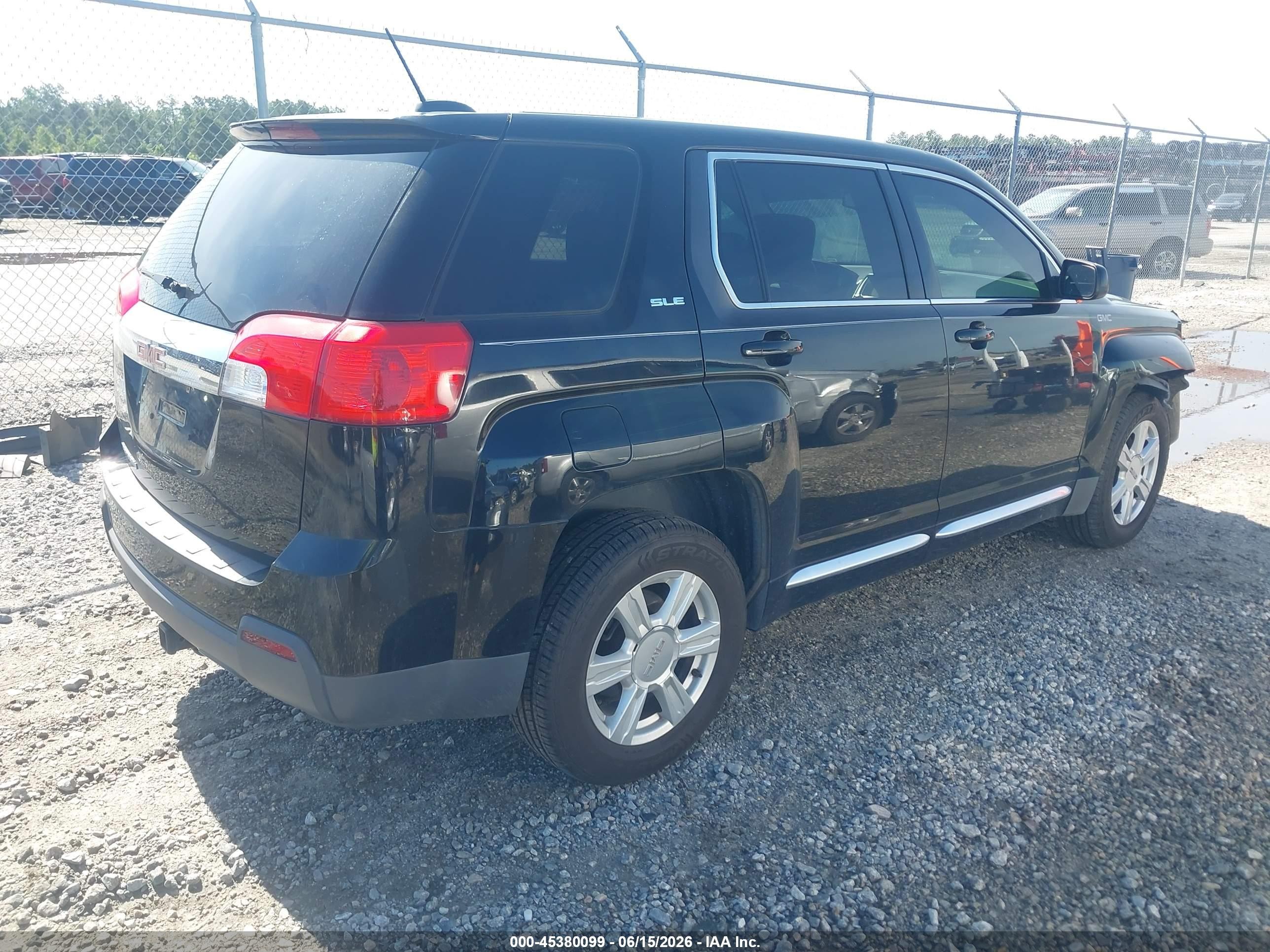 2015 Gmc Terrain Sle-1 Black vin: 2GKALMEK5F6374069