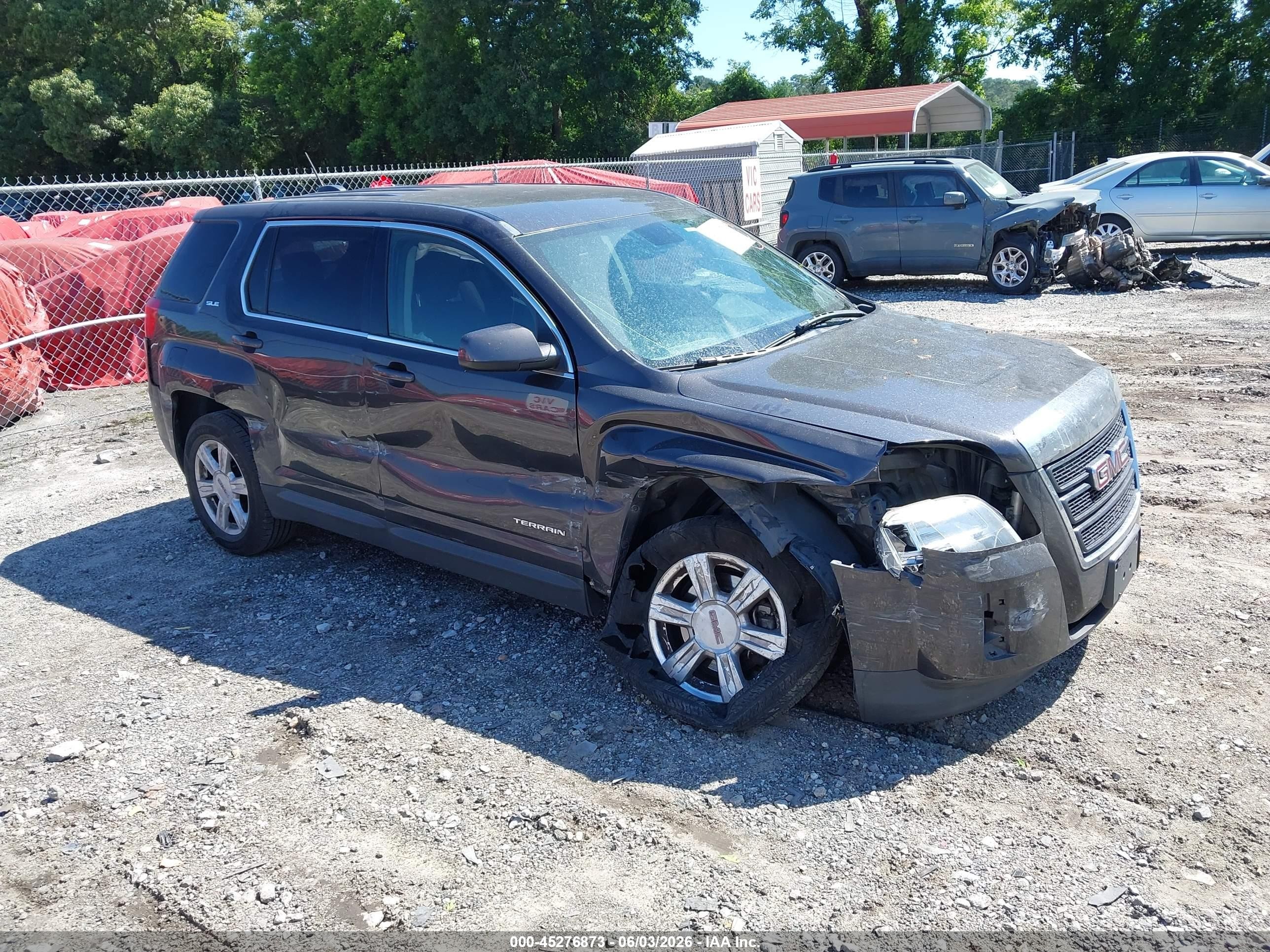 2015 Gmc Terrain Sle-1 Gray vin: 2GKALMEK5F6423402