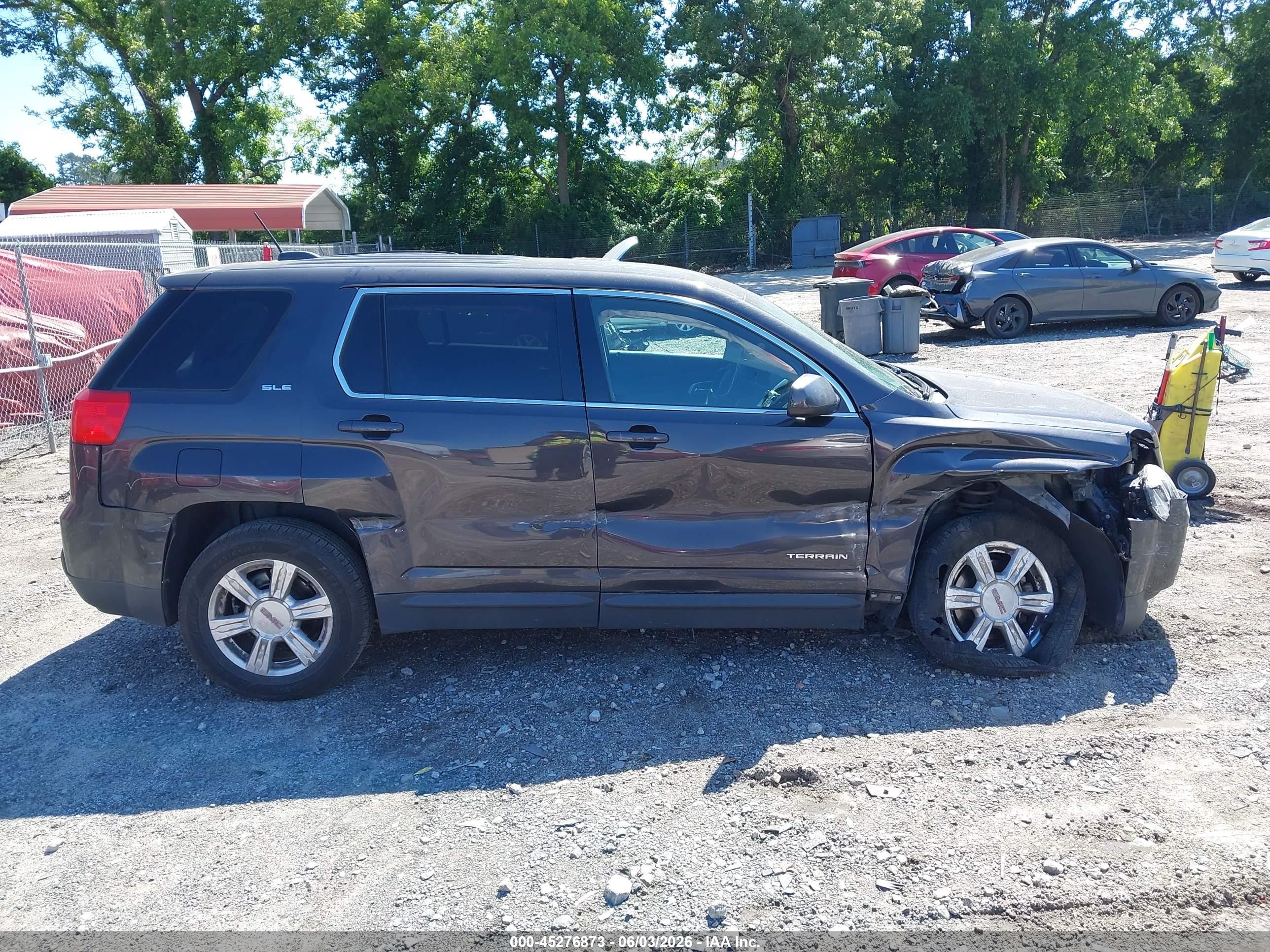 2015 Gmc Terrain Sle-1 Gray vin: 2GKALMEK5F6423402