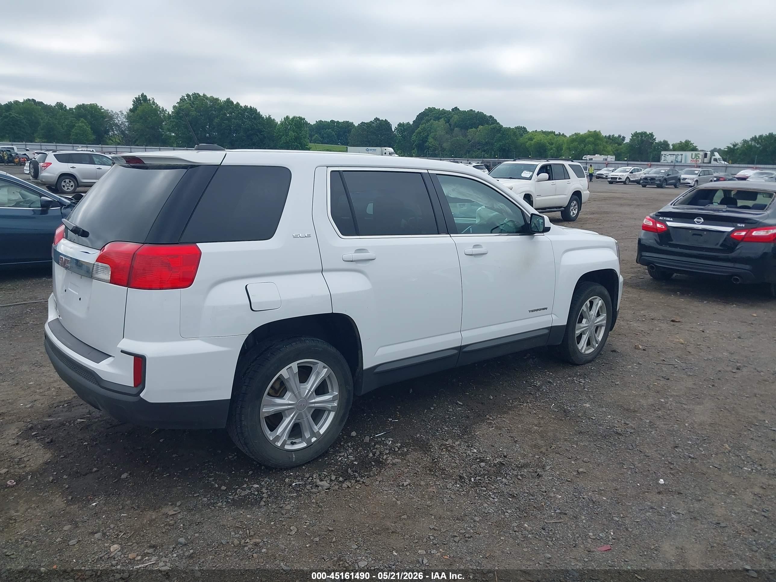 2017 Gmc Terrain Sle-1 White vin: 2GKALMEK5H6275464