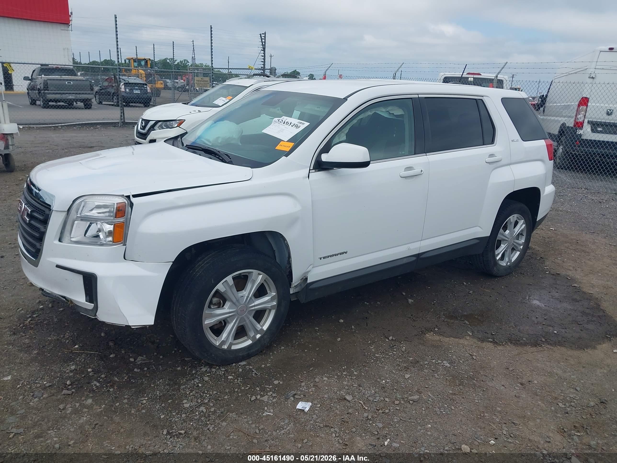 2017 Gmc Terrain Sle-1 White vin: 2GKALMEK5H6275464
