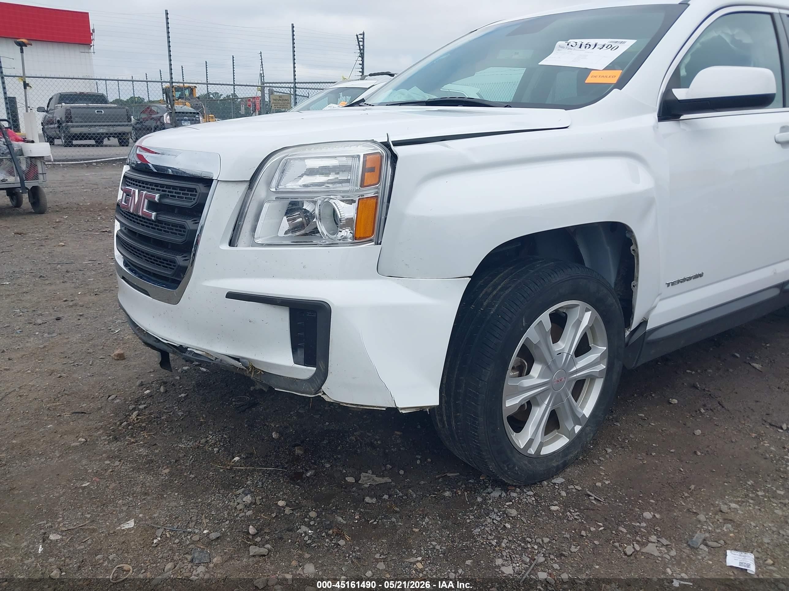 2017 Gmc Terrain Sle-1 White vin: 2GKALMEK5H6275464