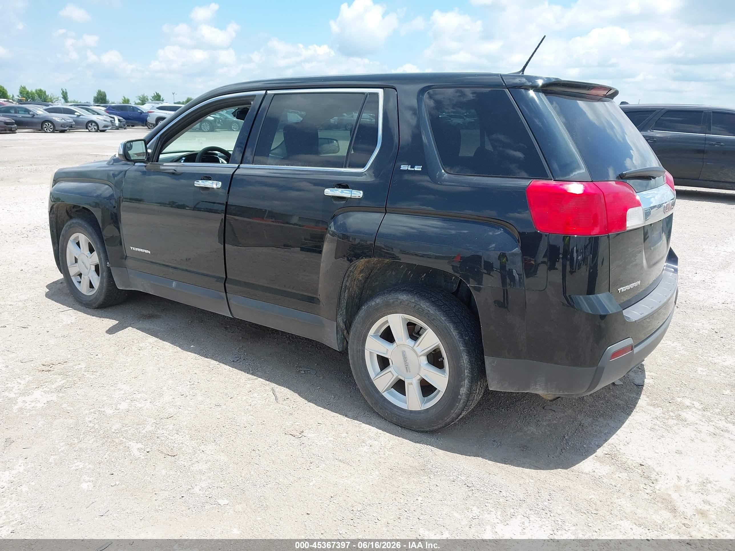 2013 Gmc Terrain Sle-1 Black vin: 2GKALMEK6D6219317