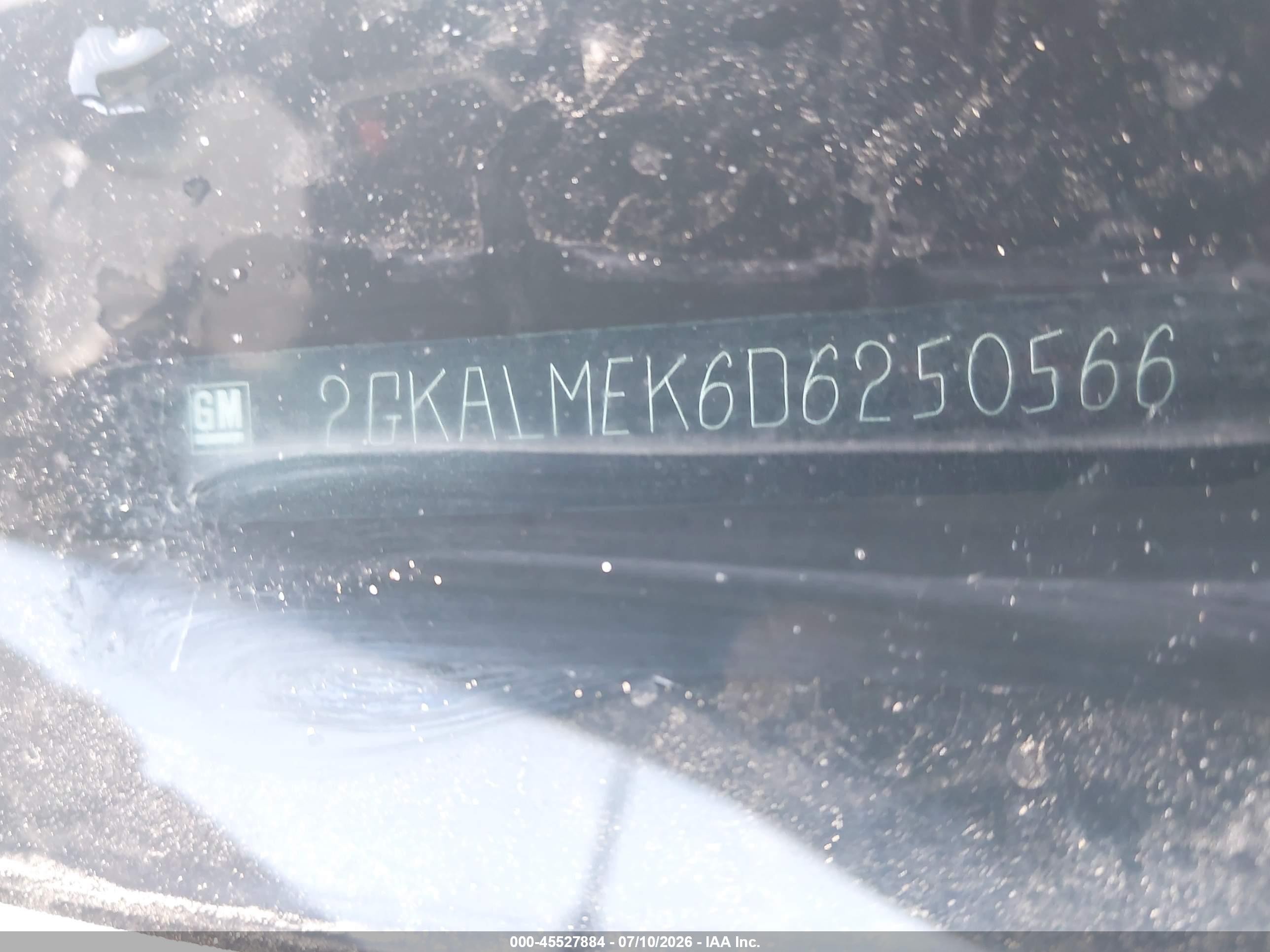 2013 Gmc Terrain Sle-1 Black vin: 2GKALMEK6D6250566