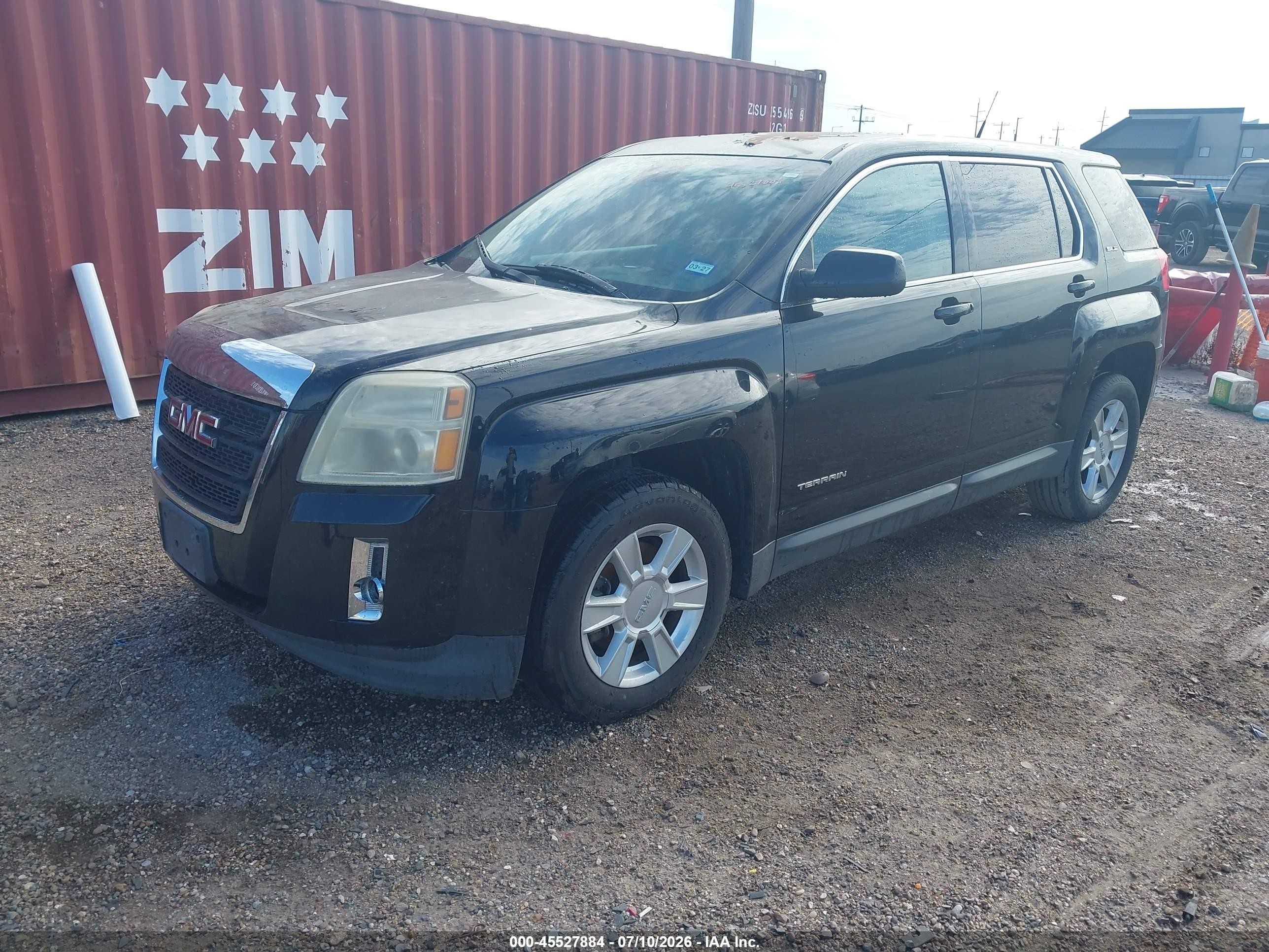 2013 Gmc Terrain Sle-1 Black vin: 2GKALMEK6D6250566