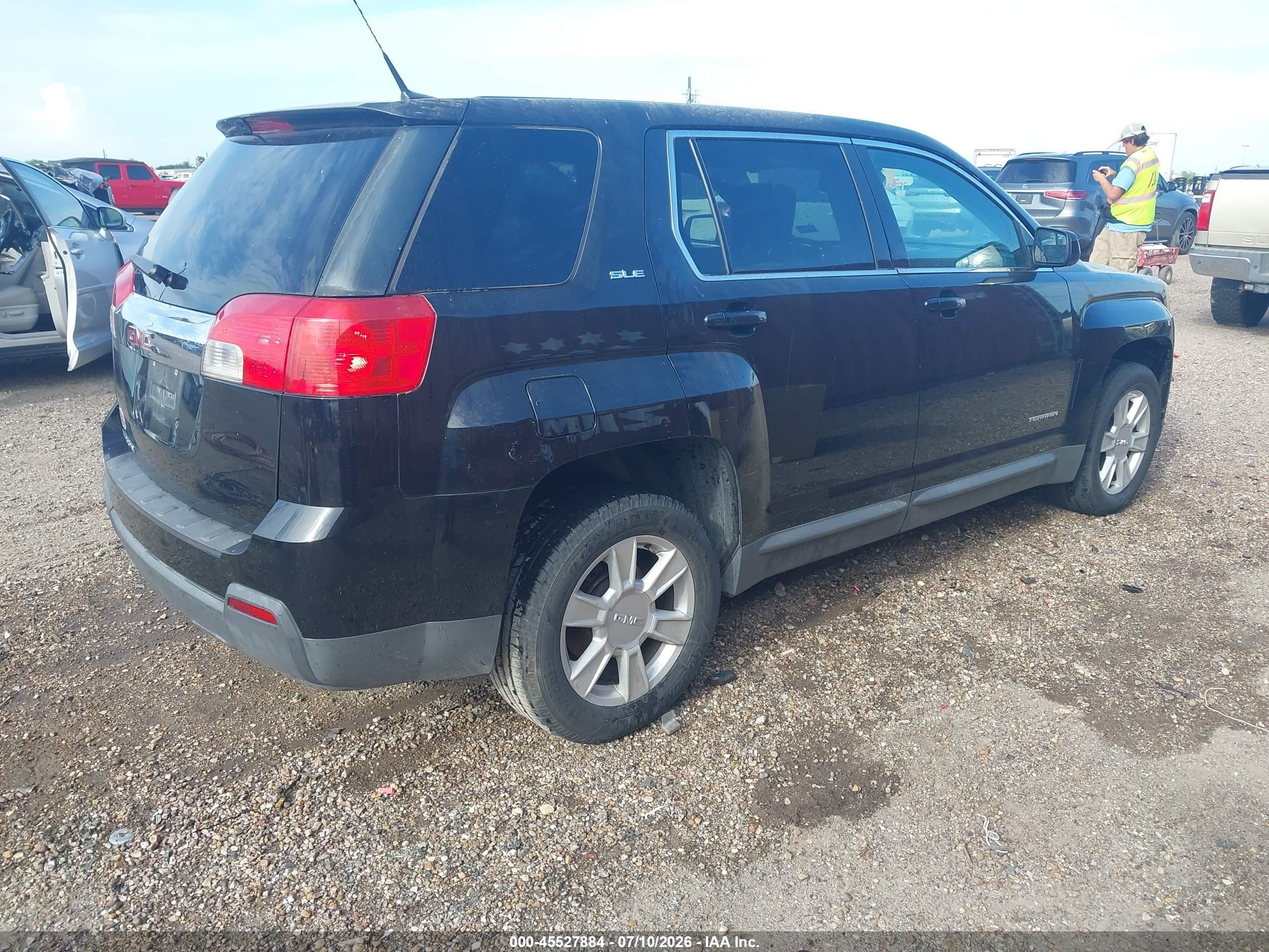 2013 Gmc Terrain Sle-1 Black vin: 2GKALMEK6D6250566