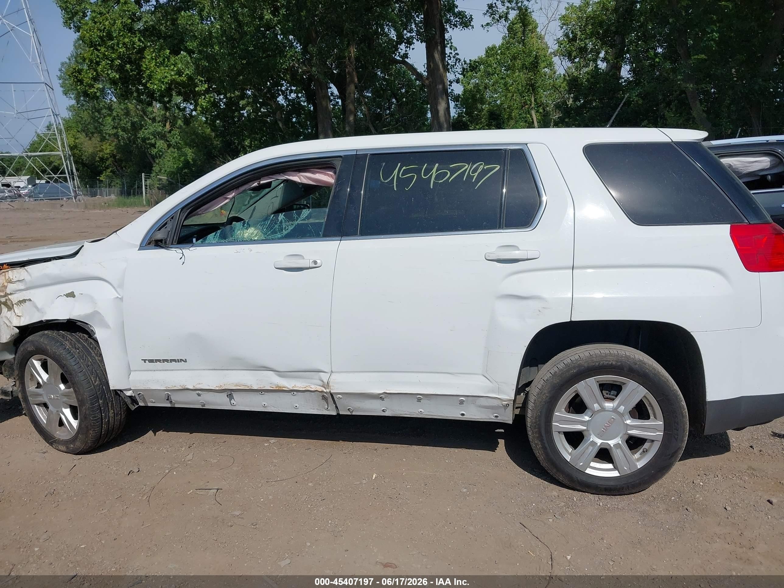 2014 Gmc Terrain Sle-1 White vin: 2GKALMEK6E6106856