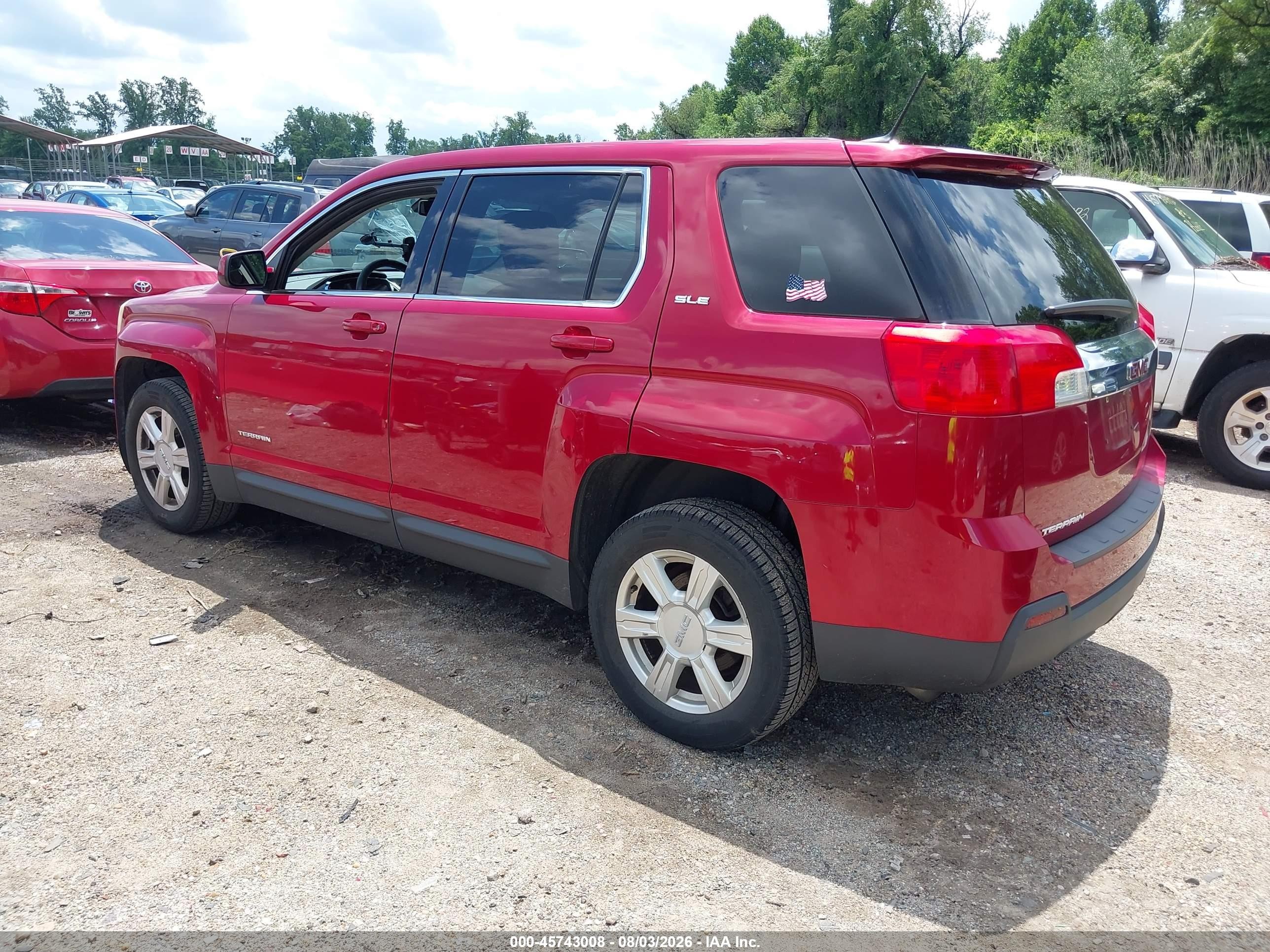2014 Gmc Terrain Sle-1 Red vin: 2GKALMEK6E6142045