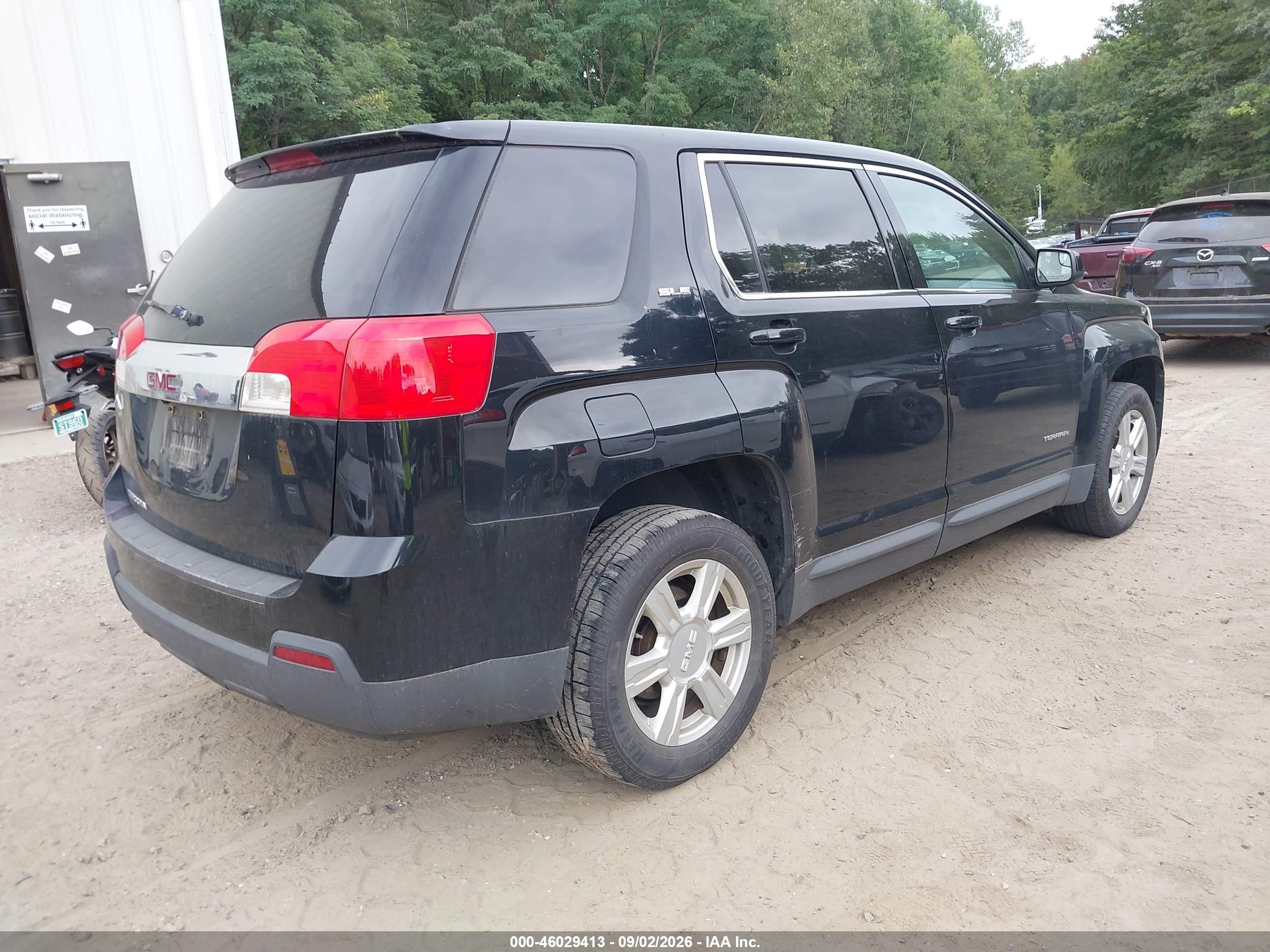 2014 Gmc Terrain Sle-1 Black vin: 2GKALMEK6E6173487