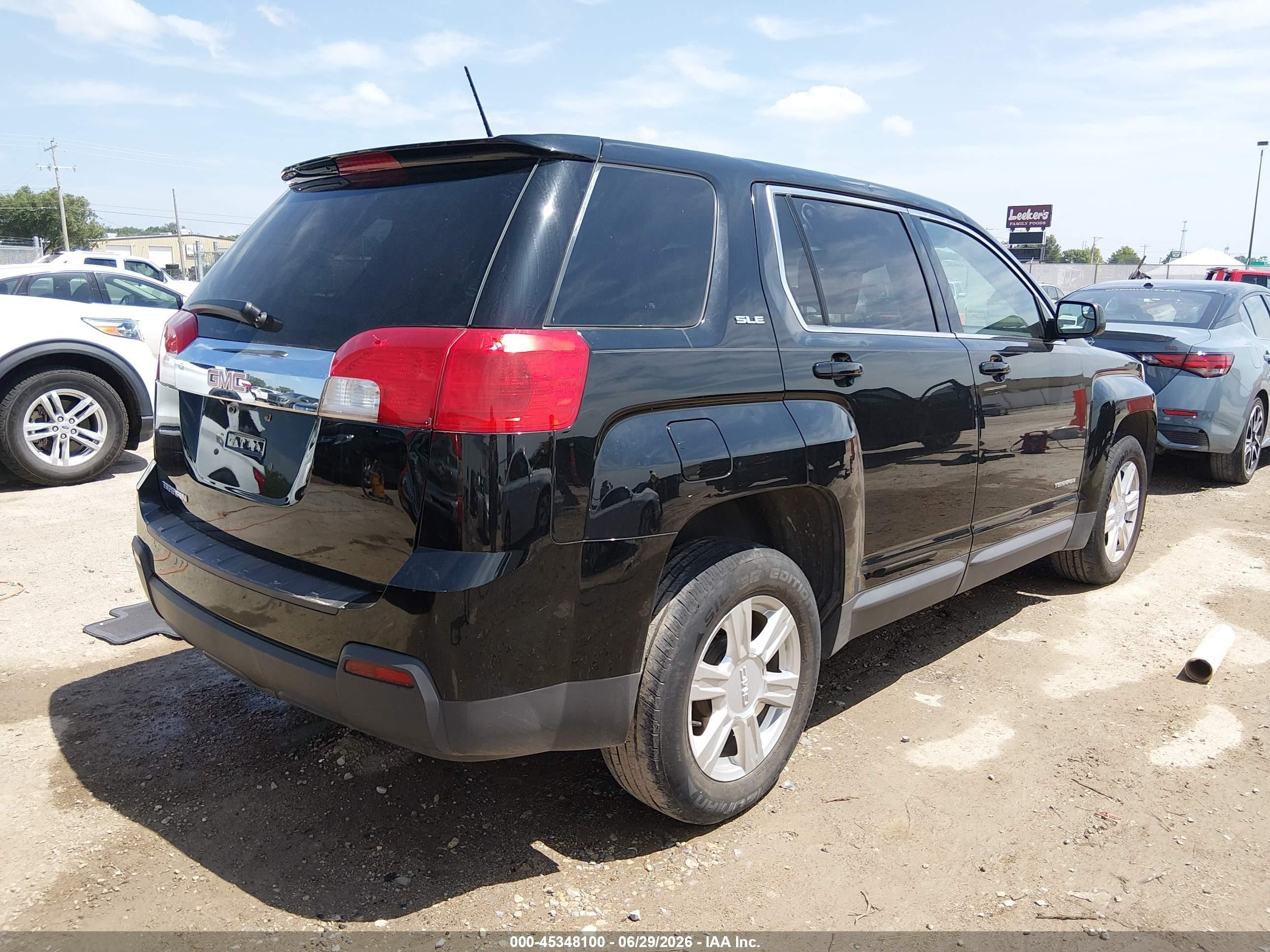2014 Gmc Terrain Sle-1 Black vin: 2GKALMEK6E6293726