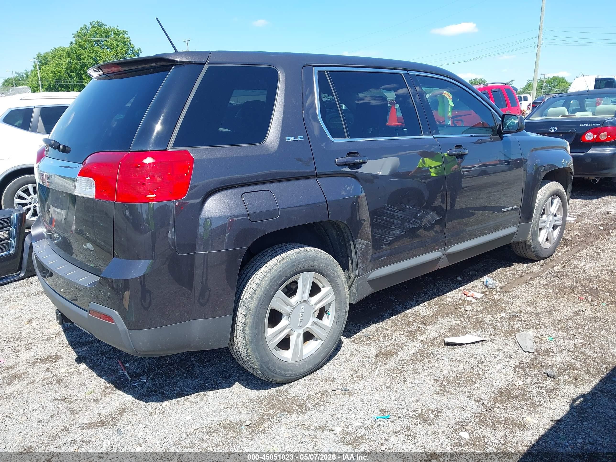 2015 Gmc Terrain Sle-1 Gray vin: 2GKALMEK6F6267614