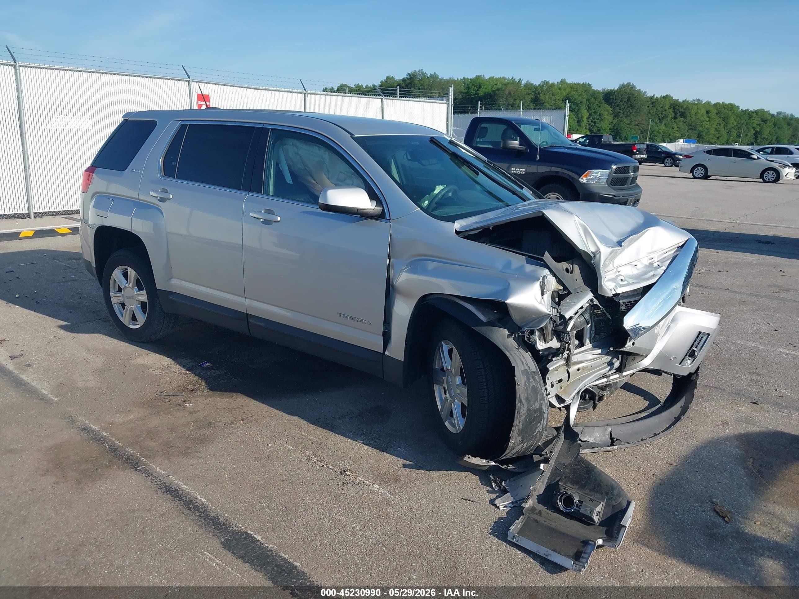 2015 Gmc Terrain Sle-1 Silver vin: 2GKALMEK6F6317332
