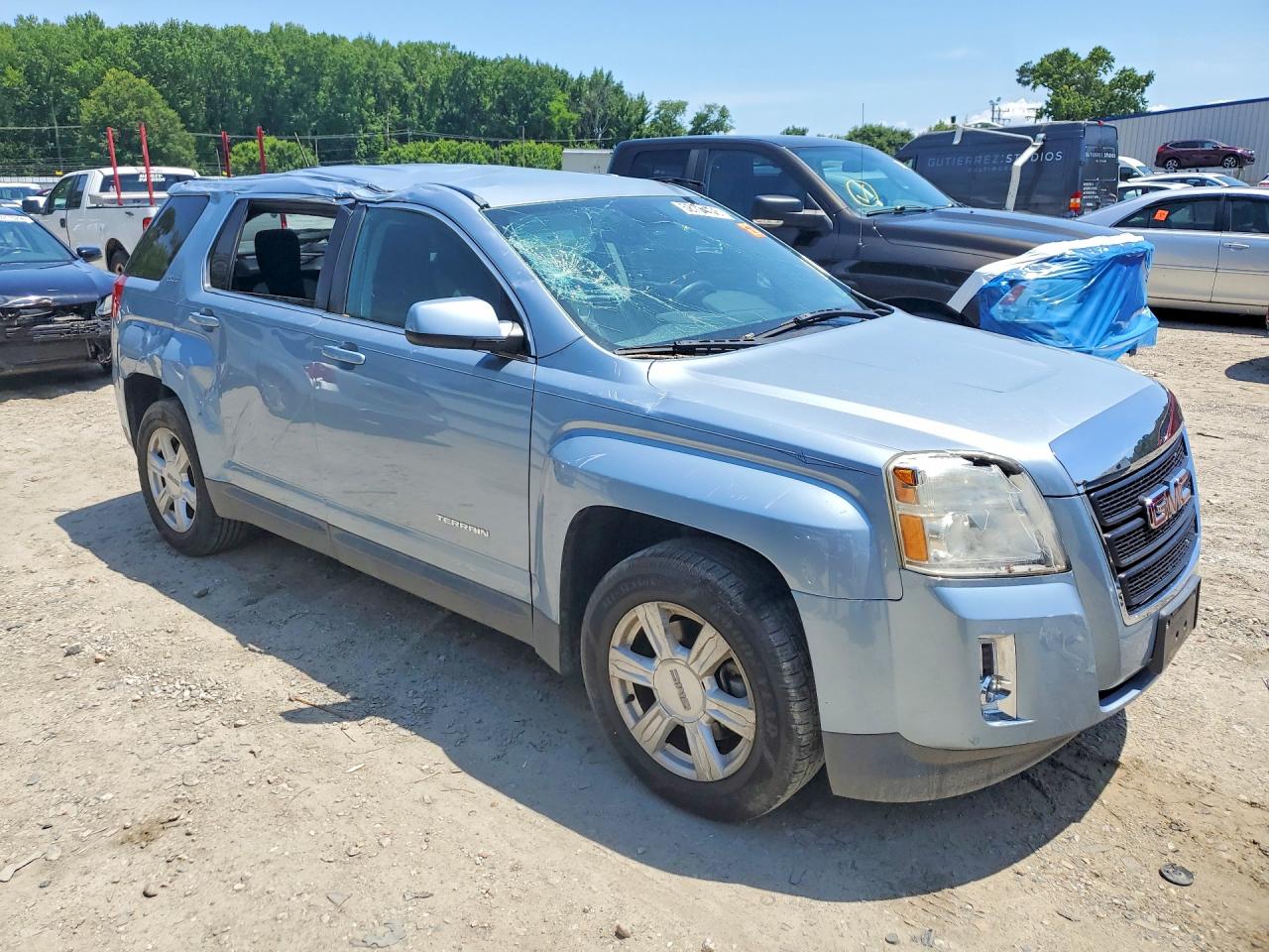 2015 Gmc Terrain Sle Blue vin: 2GKALMEK6F6320005