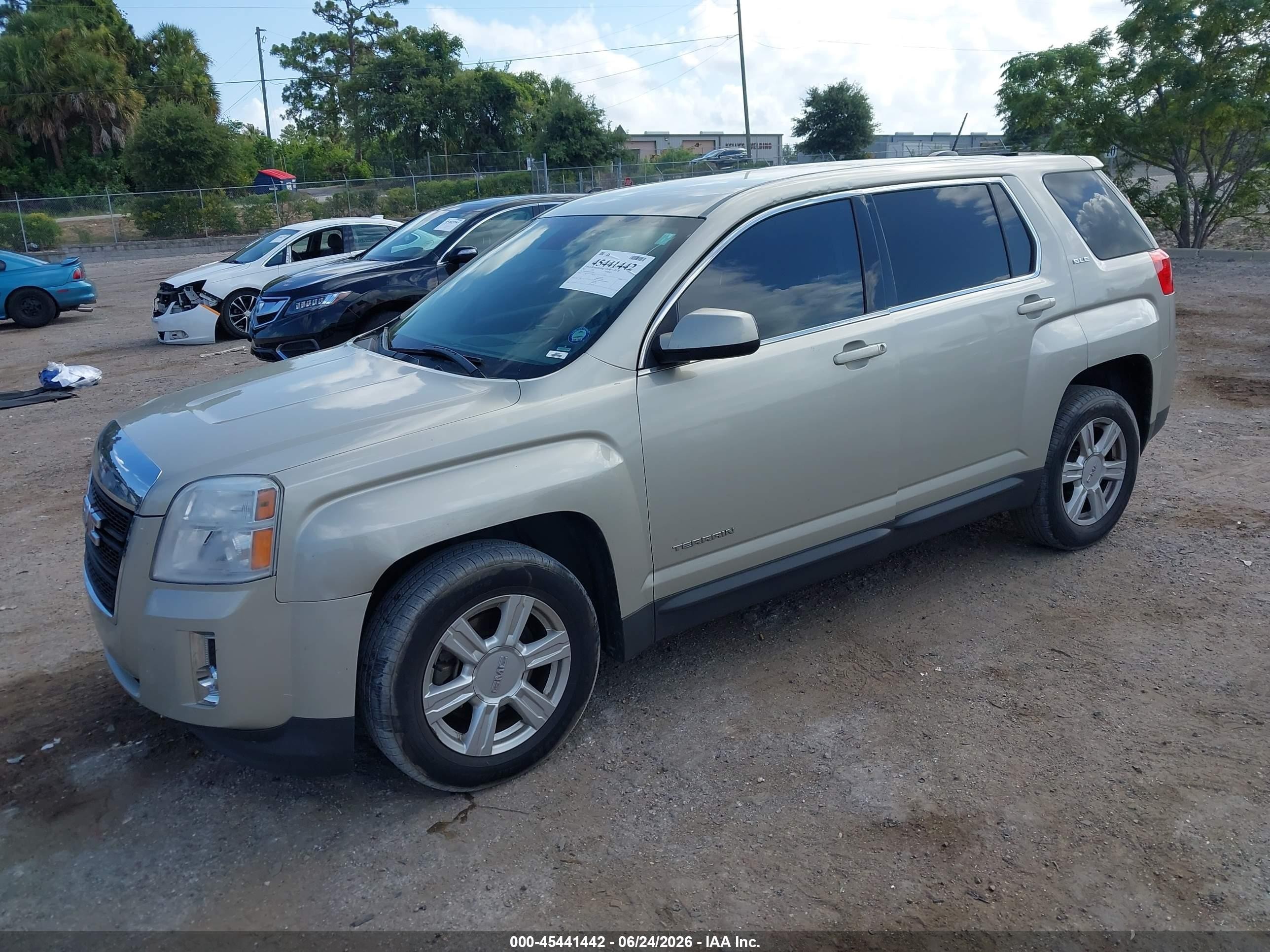 2015 Gmc Terrain Sle-1 Beige vin: 2GKALMEK6F6373528