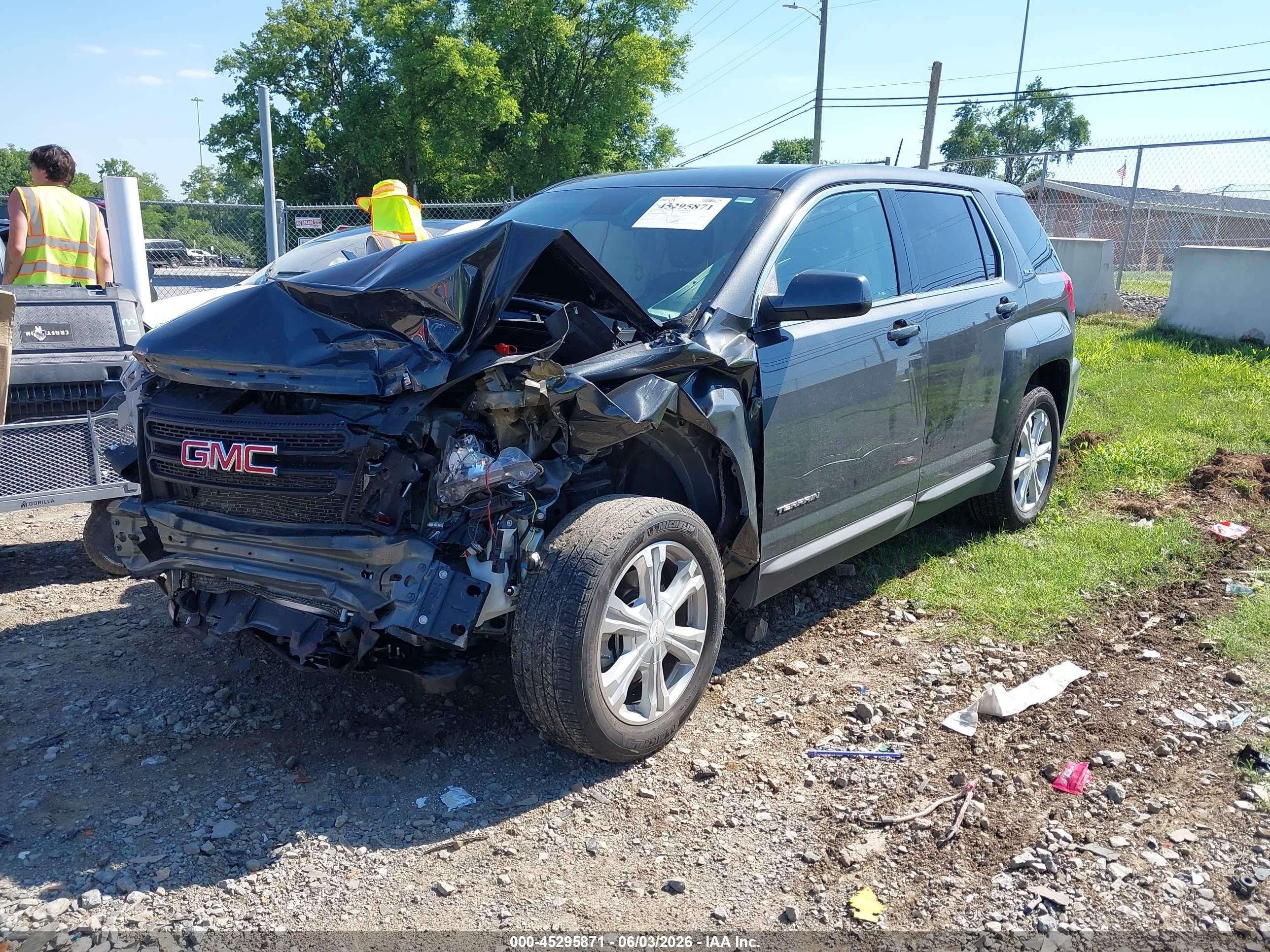 2017 Gmc Terrain Sle-1 Серый vin: 2GKALMEK6H6207044