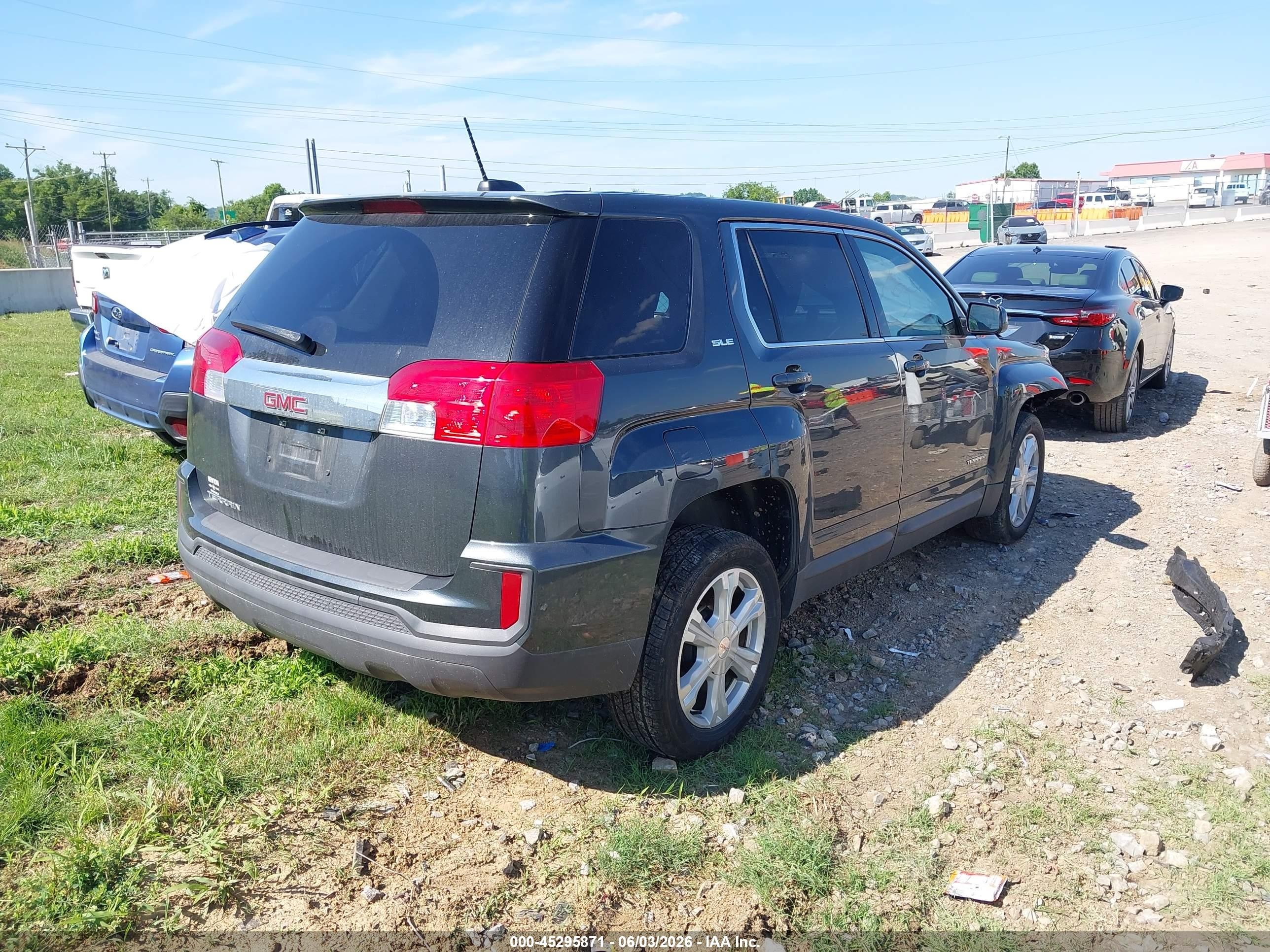 2017 Gmc Terrain Sle-1 Серый vin: 2GKALMEK6H6207044