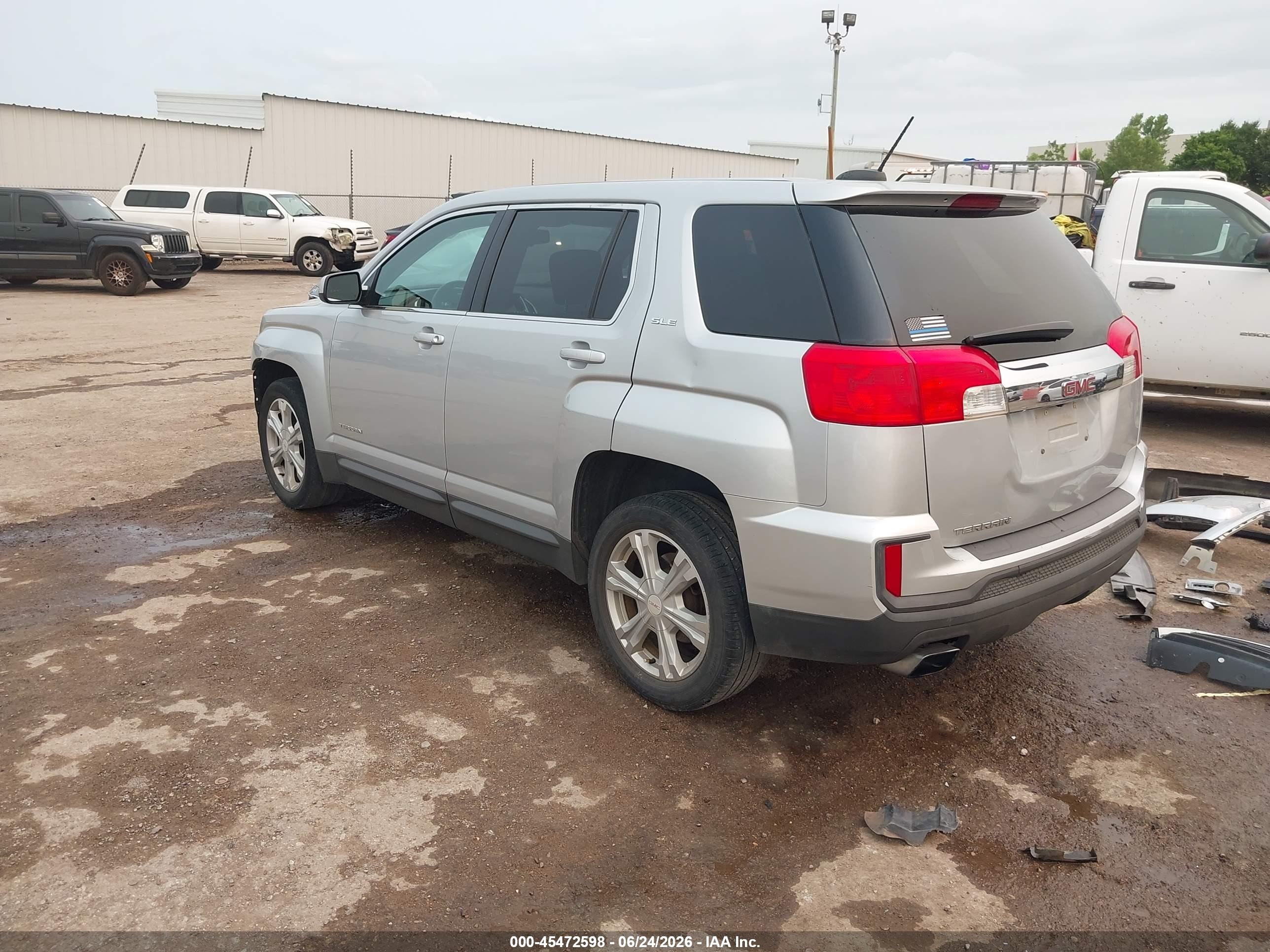 2017 Gmc Terrain Sle-1 Silver vin: 2GKALMEK6H6353458