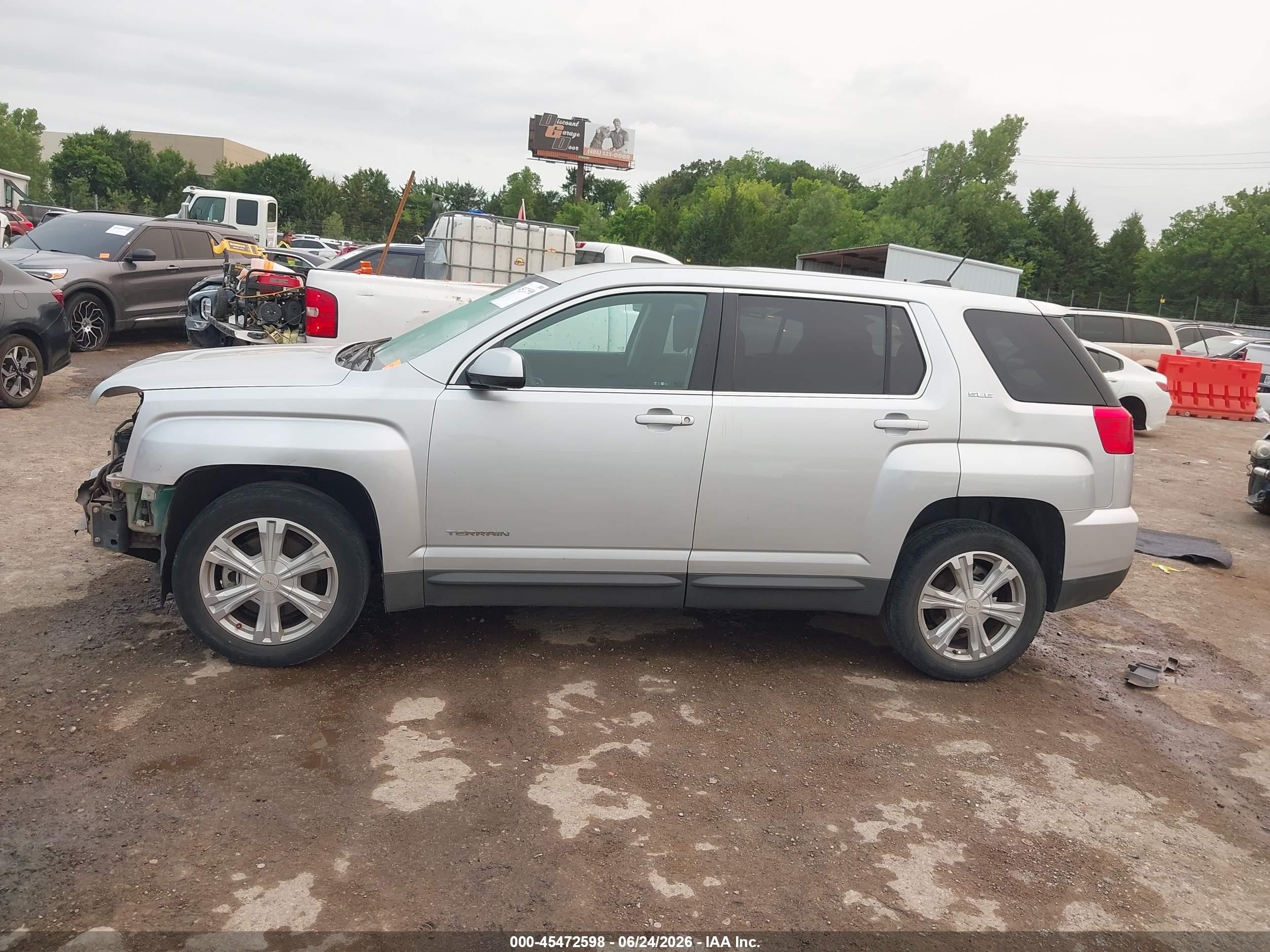 2017 Gmc Terrain Sle-1 Silver vin: 2GKALMEK6H6353458