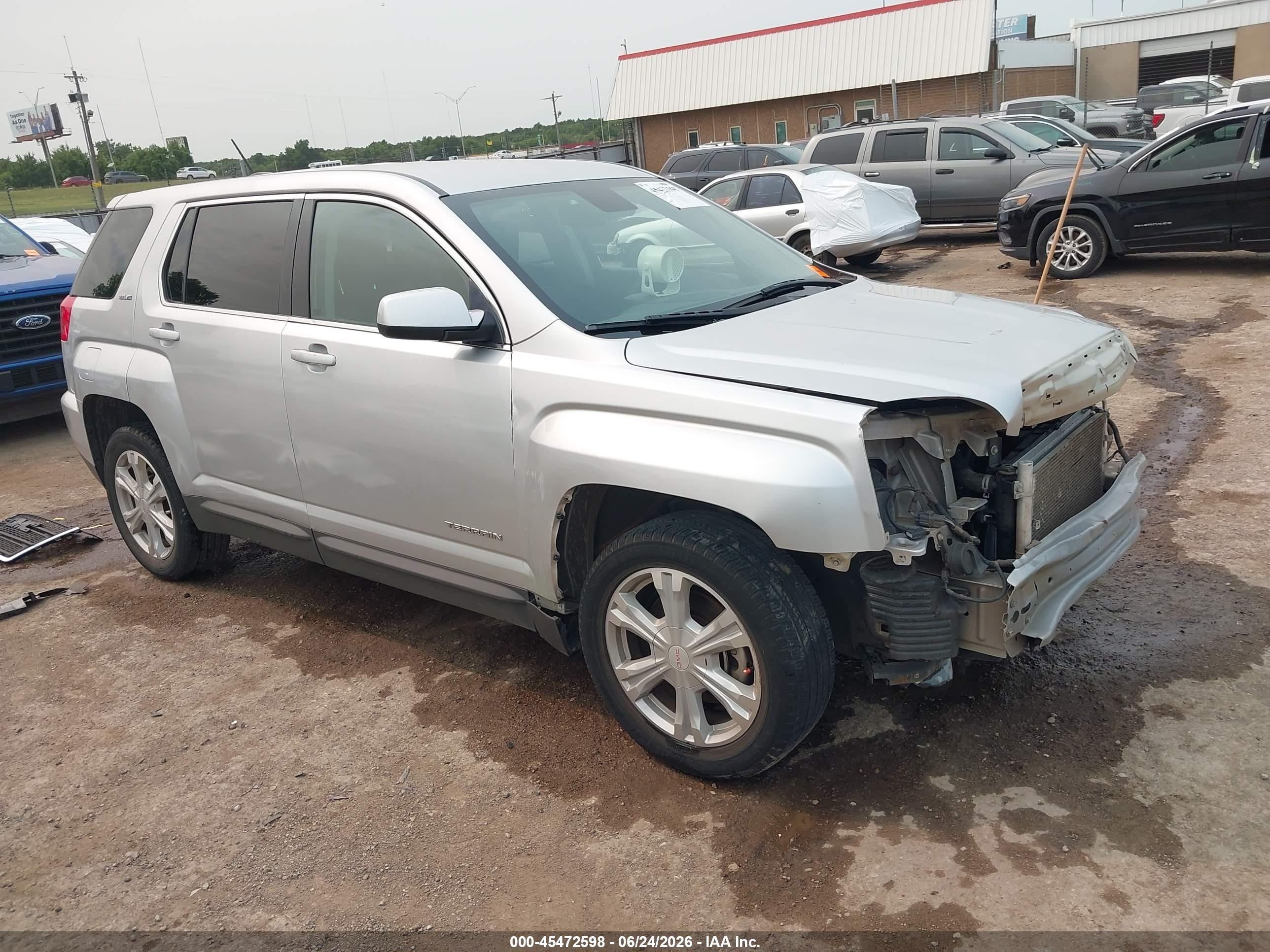 2017 Gmc Terrain Sle-1 Silver vin: 2GKALMEK6H6353458