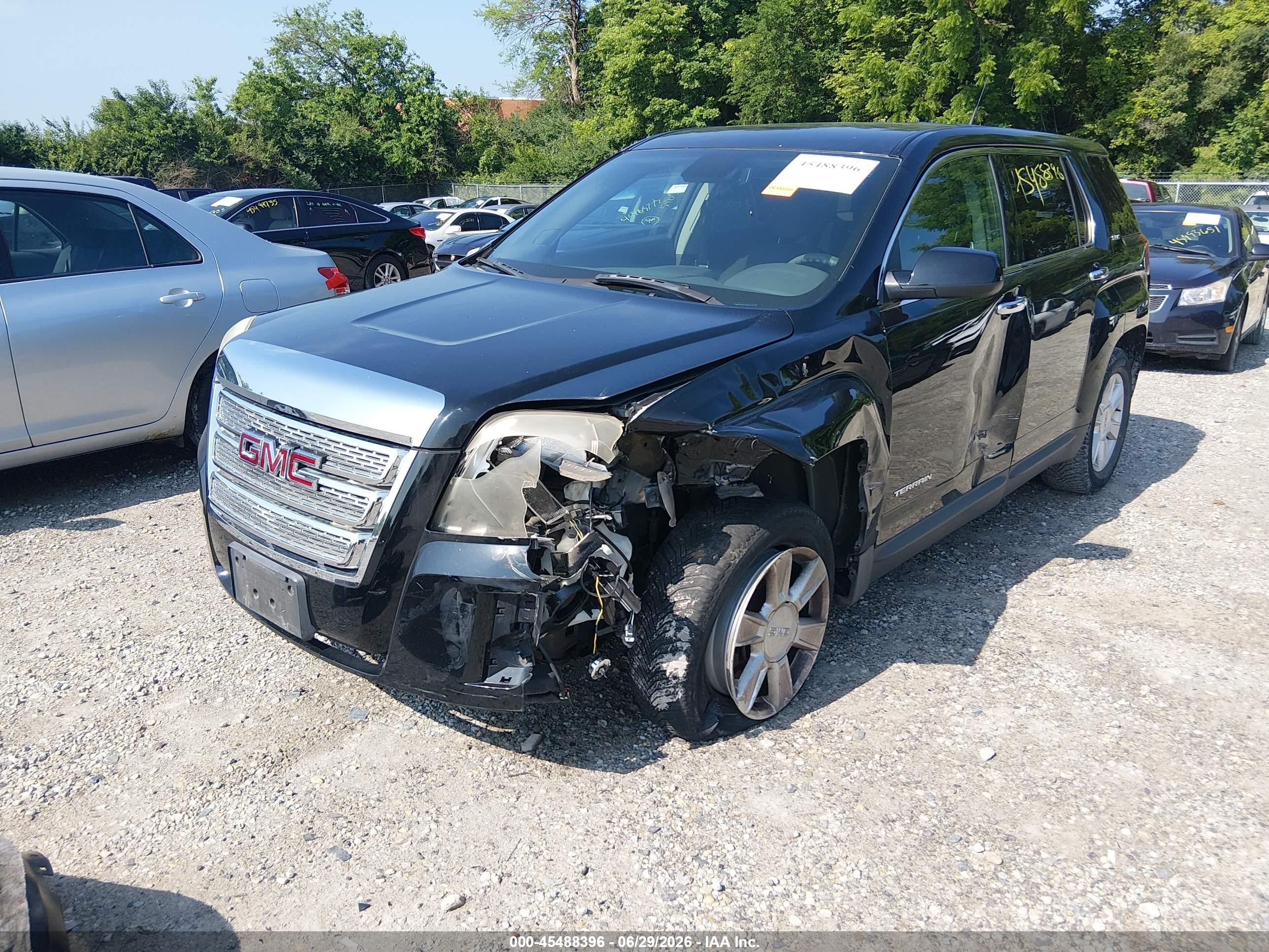 2012 Gmc Terrain Sle-1 Black vin: 2GKALMEK7C6113781