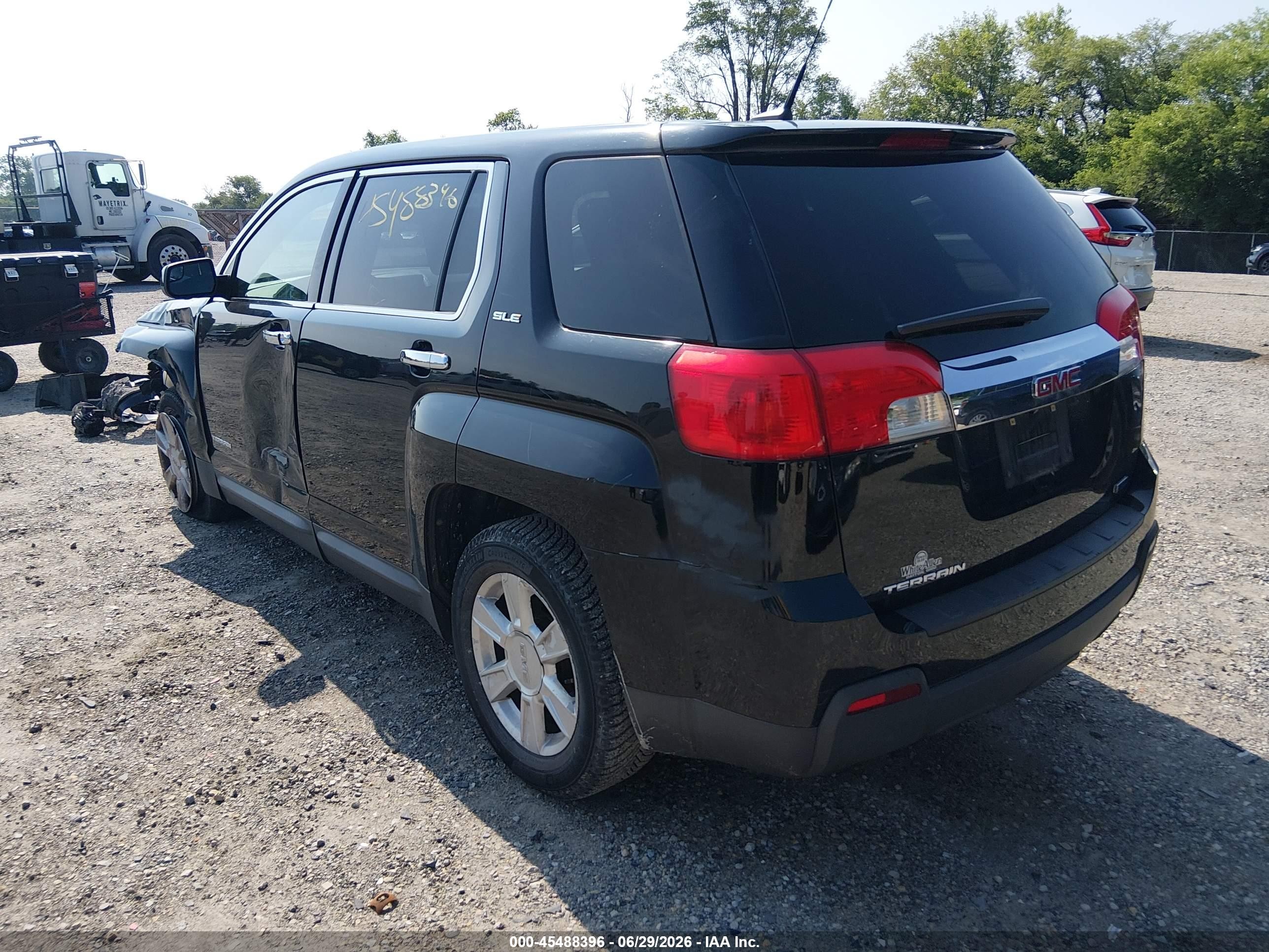 2012 Gmc Terrain Sle-1 Black vin: 2GKALMEK7C6113781