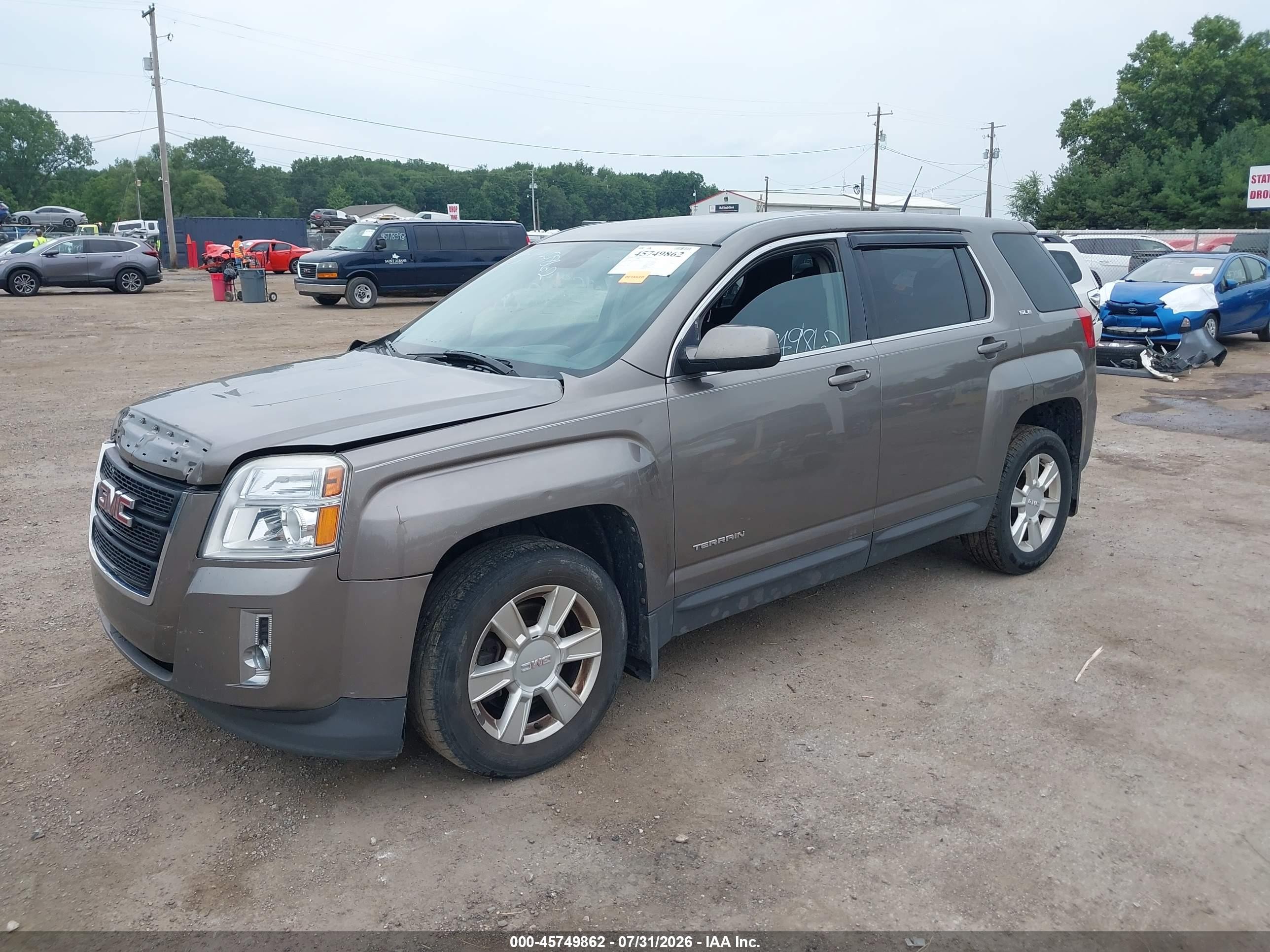 2012 Gmc Terrain Sle-1 Gray vin: 2GKALMEK7C6123629