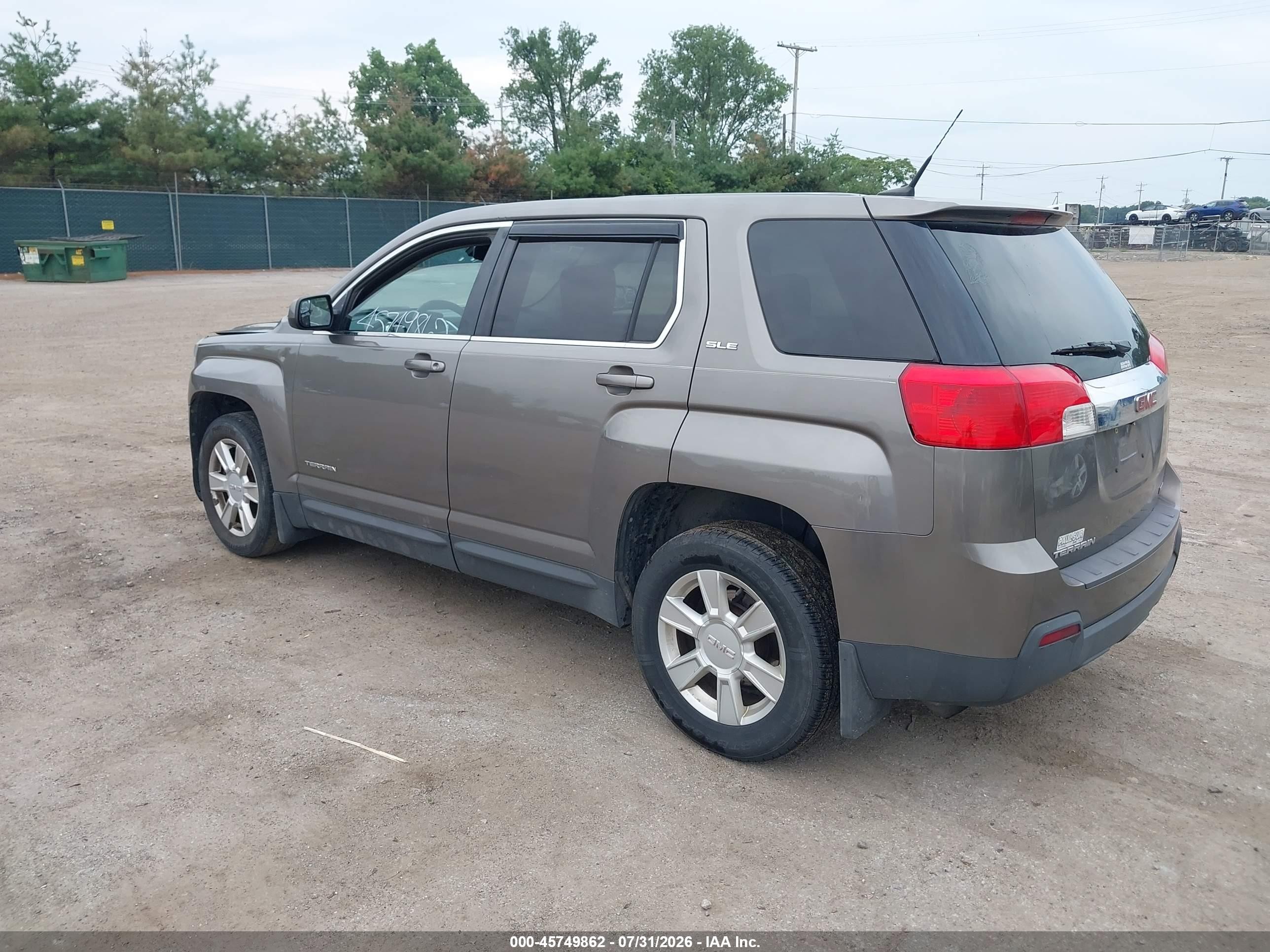 2012 Gmc Terrain Sle-1 Gray vin: 2GKALMEK7C6123629