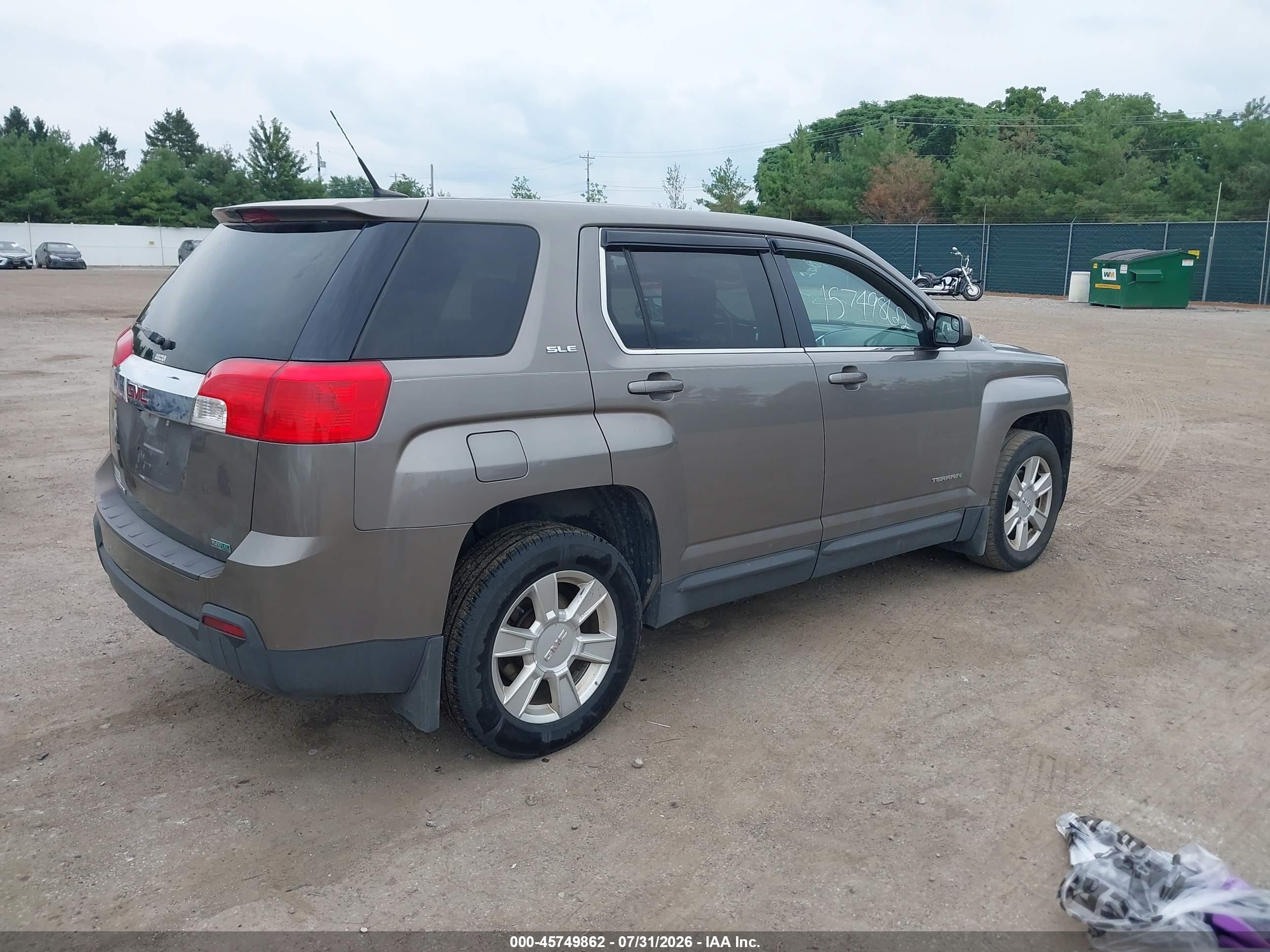 2012 Gmc Terrain Sle-1 Gray vin: 2GKALMEK7C6123629