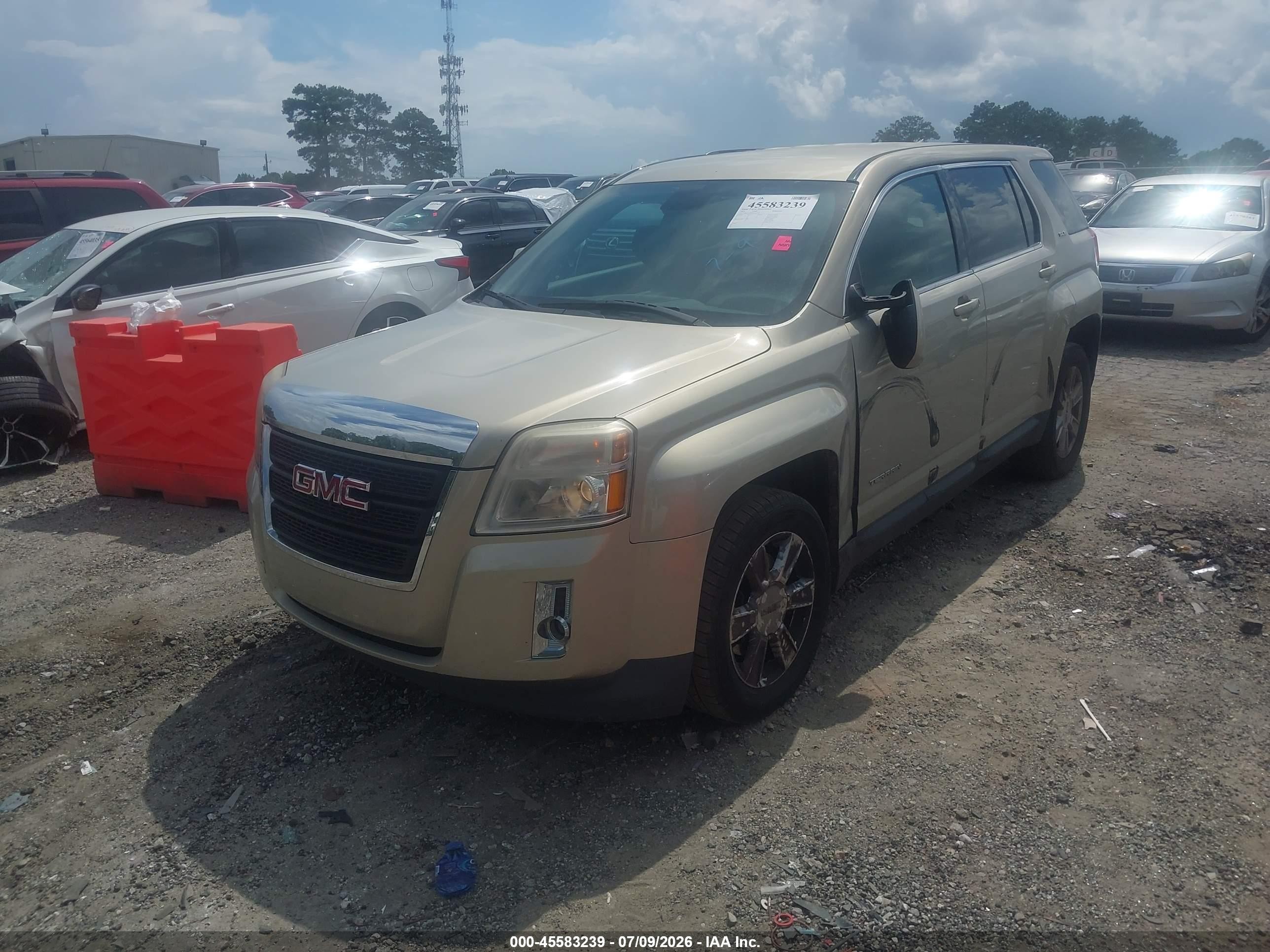 2012 Gmc Terrain Sle-1 Gold vin: 2GKALMEK7C6131228