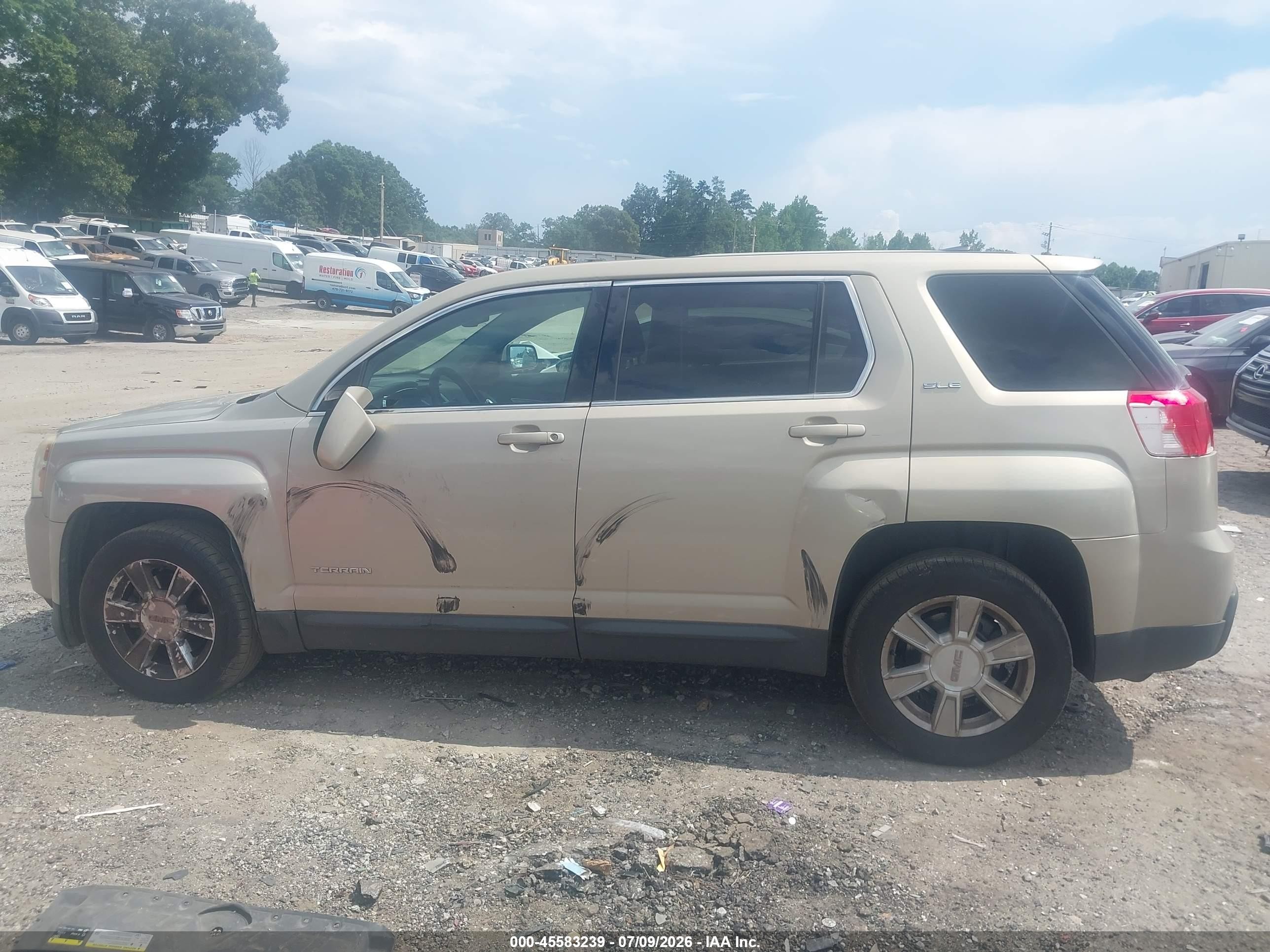 2012 Gmc Terrain Sle-1 Gold vin: 2GKALMEK7C6131228