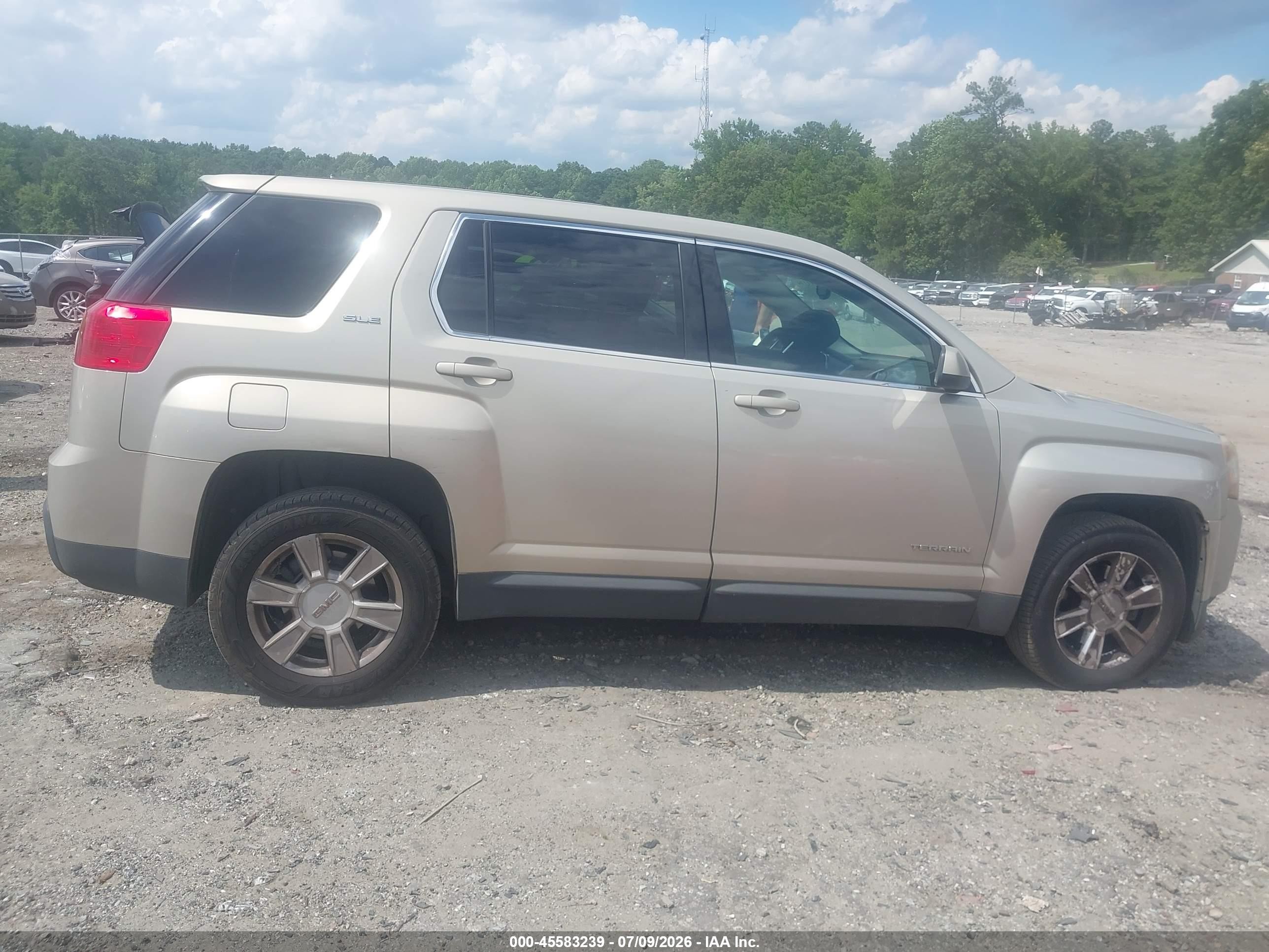 2012 Gmc Terrain Sle-1 Gold vin: 2GKALMEK7C6131228