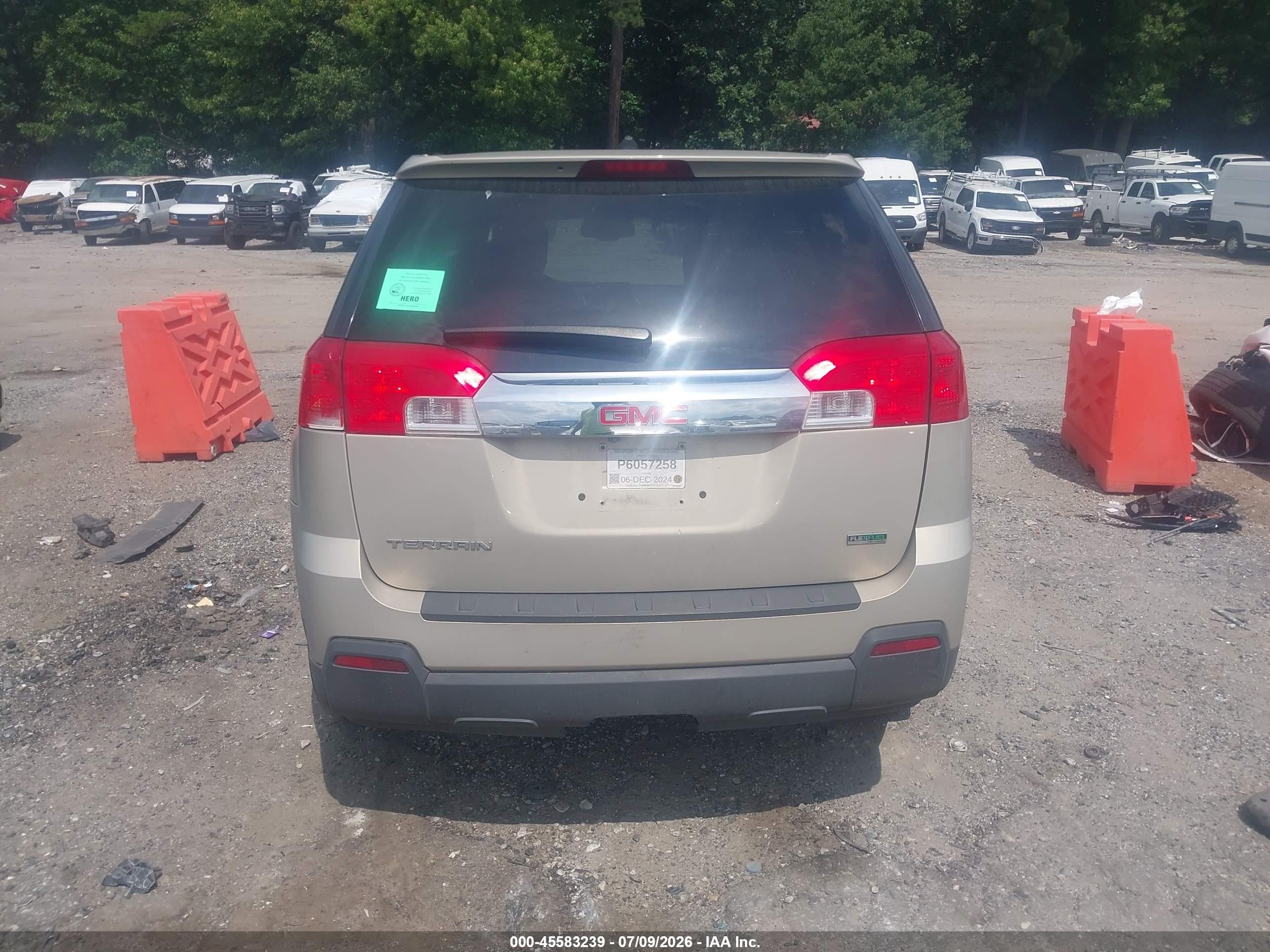 2012 Gmc Terrain Sle-1 Gold vin: 2GKALMEK7C6131228