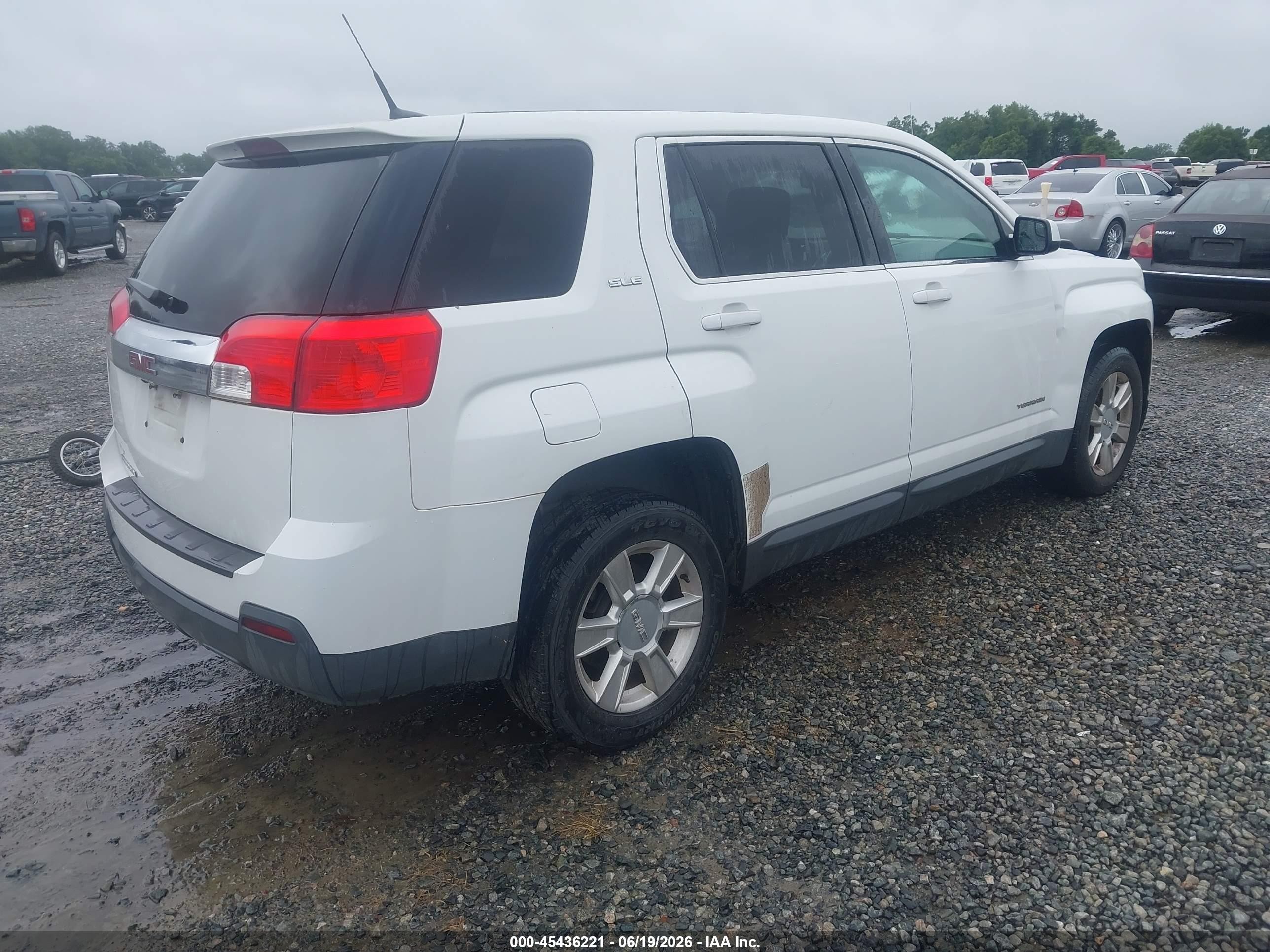 2012 Gmc Terrain Sle-1 White vin: 2GKALMEK7C6326925
