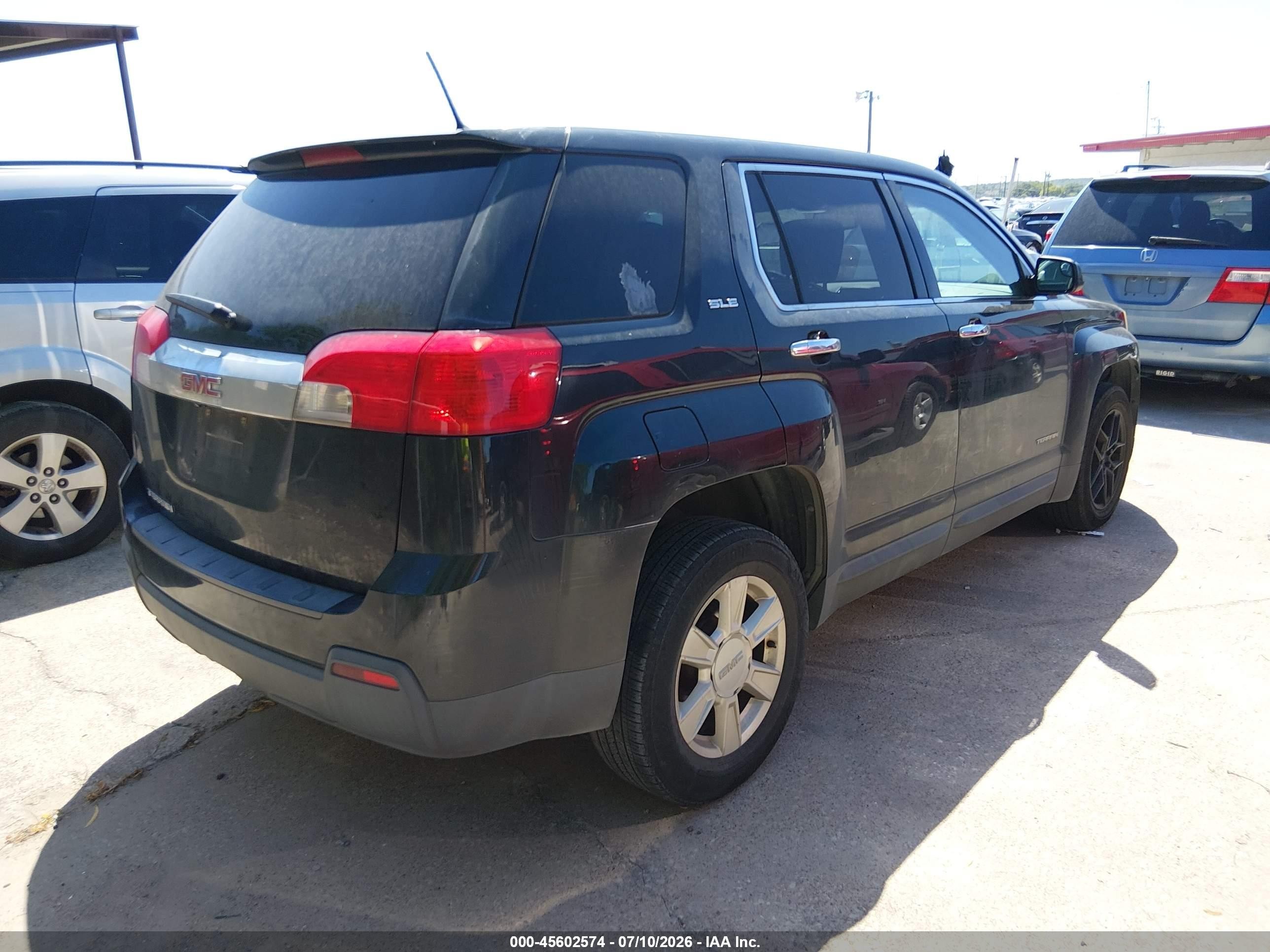2013 Gmc Terrain Sle-1 Black vin: 2GKALMEK7D6179748